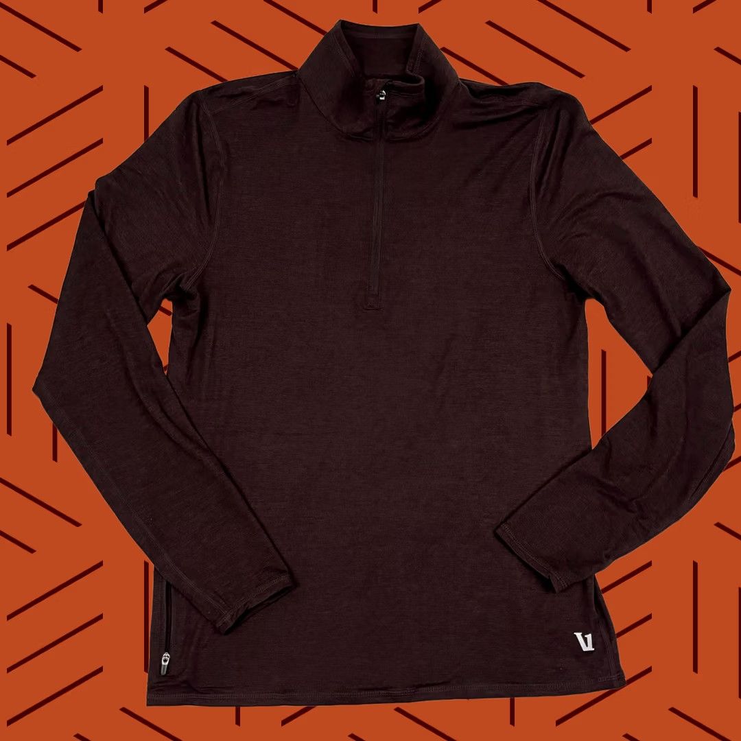 Vuori Vuori Ease Performance Half Zip 2.0 Pullover Mens S Burgundy Maroon Active V221 Jacket Size US S / EU 44-46 / 1 - 1 Thumbnail