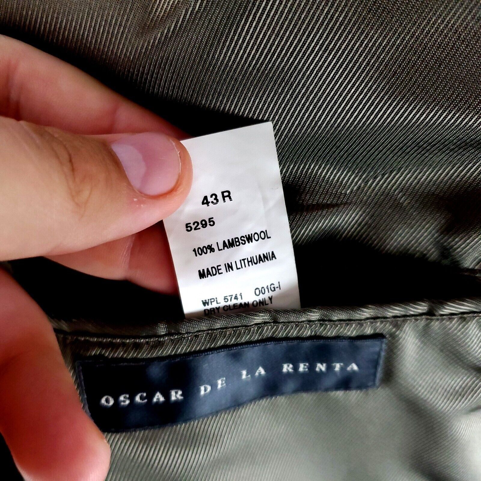 Oscar De La Renta Oscar De La Renta Tweed Lambswool 2 Button Sport Coat 44R Br Size 44R - 8 Thumbnail