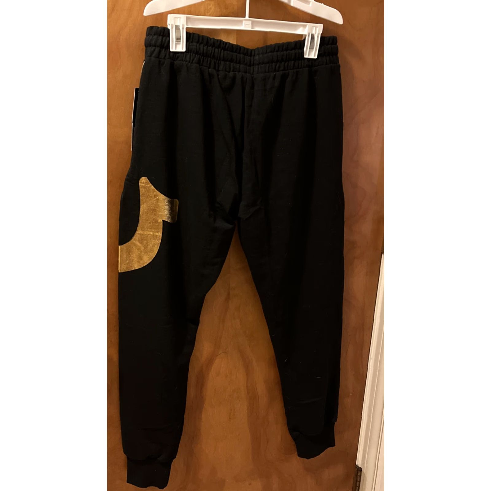 True Religion True Religion Joggers Sweatpants Black Gold Horseshoe Logo Adult Medium Activewear Mens Size US 31 - 4 Thumbnail