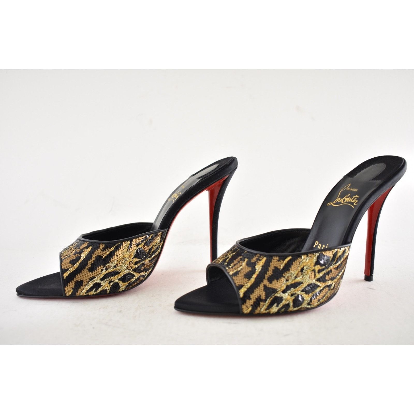 Christian Louboutin Christian Louboutin Miss Z Mule Ocelot Black Heel Pump 38 Size US 7 / IT 37 - 17 Thumbnail