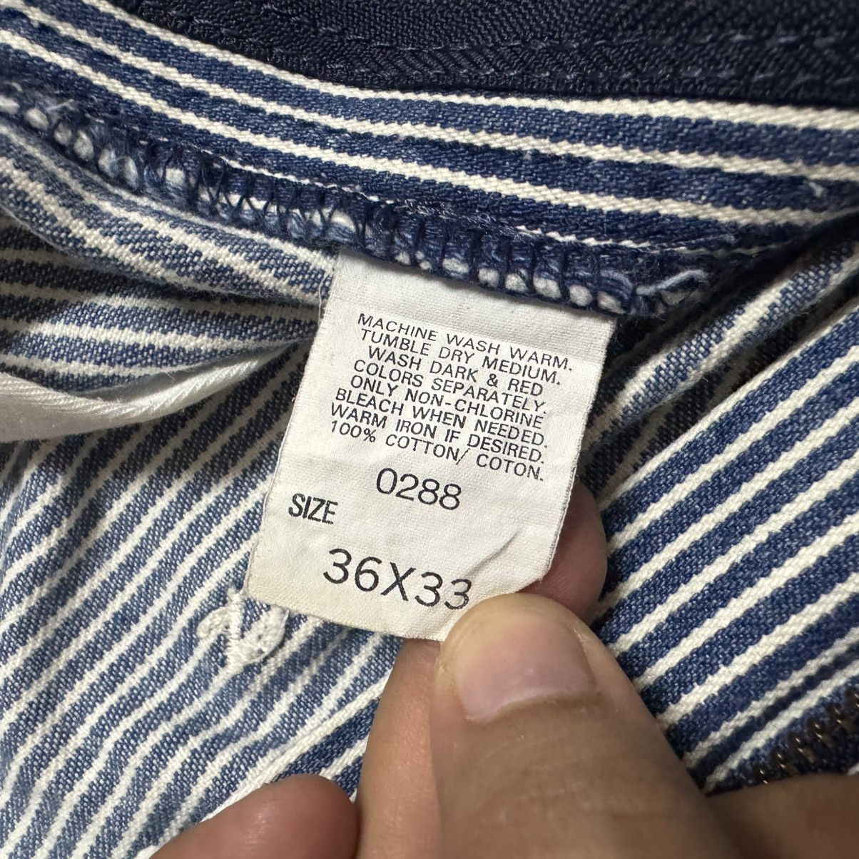 Lee Vtg🔥90’s Lee Hickory Men Workwear Carpenter Pants Size US 36 / EU 52 - 19 Thumbnail
