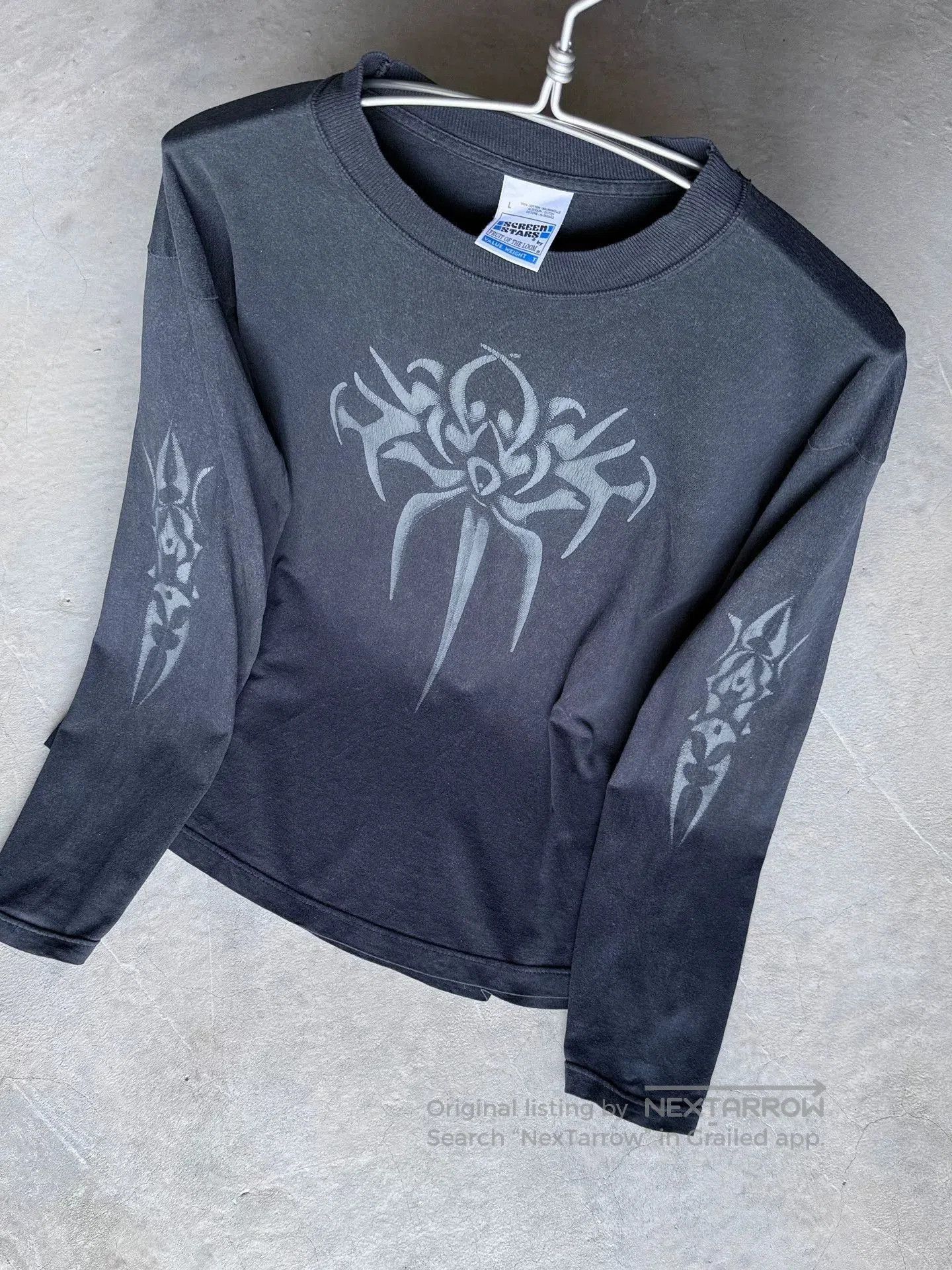 Vintage Vintage 90s Tribal Totem Graphic Longsleeve Tee. Size US L / EU 52-54 / 3 - 9 Thumbnail