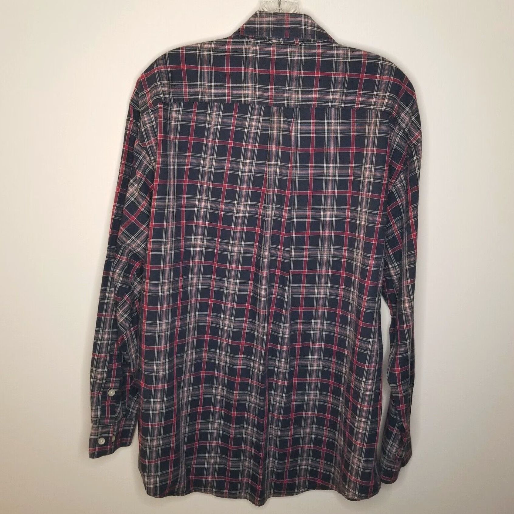 Tommy Hilfiger Tommy Hilfiger Mens Plaid Long Sleeve Button Up Shirt Blue Red Size Large Size US L / EU 52-54 / 3 - 5 Thumbnail