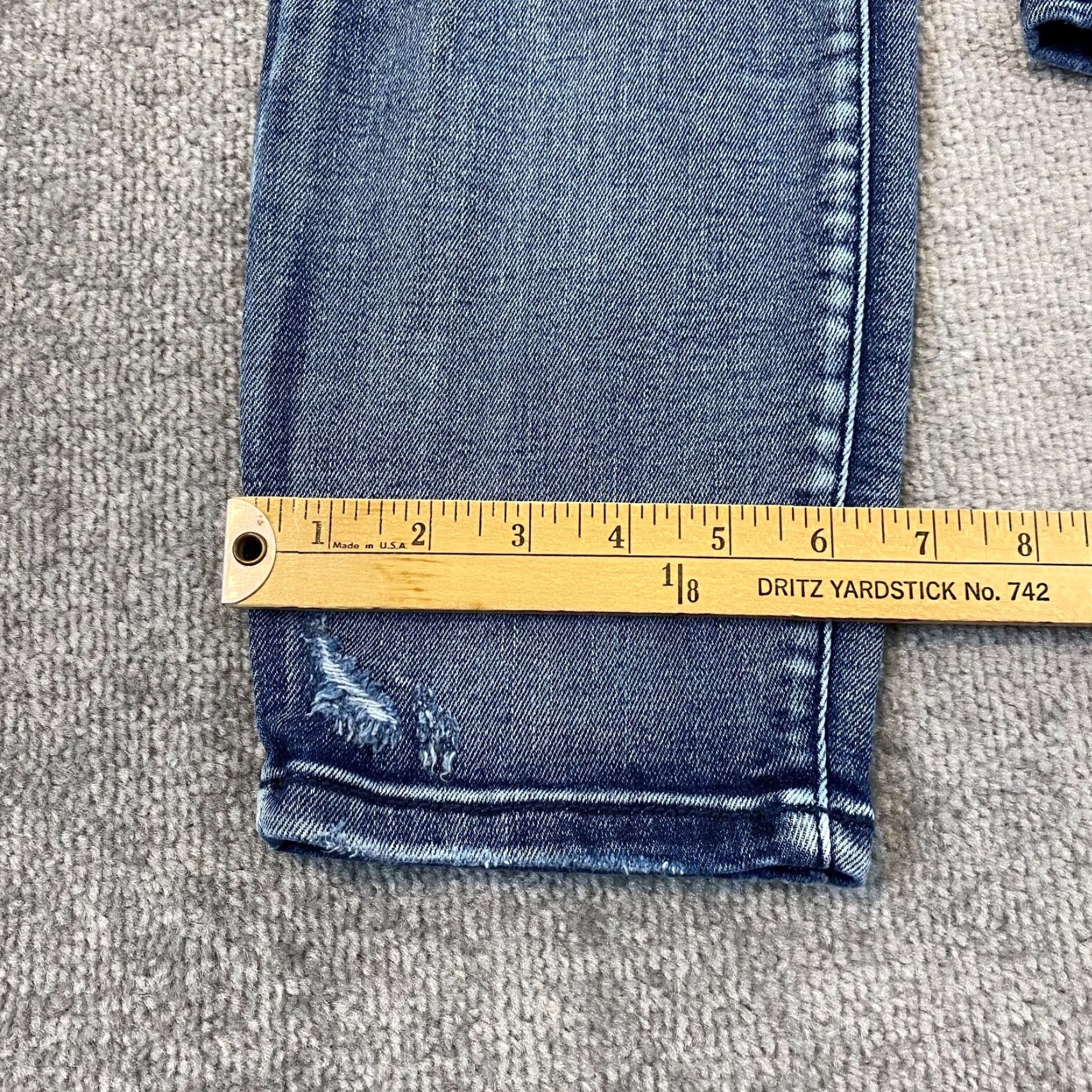 Denime Judy Blue Boyfriend Fit Jeans Womens 3/26 Medium Blue Distressed Denim Pants Size 26" / US 2 / IT 38 - 7 Thumbnail