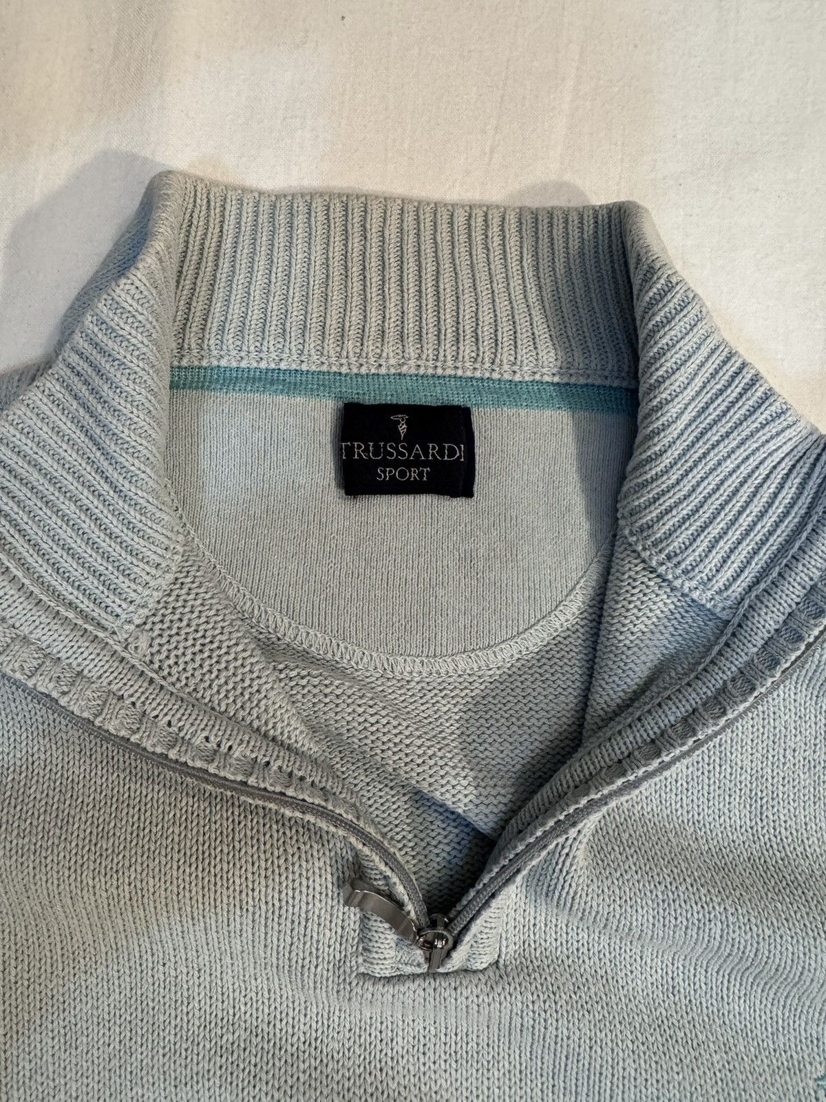 Trussardi Ice blue Trussardi jumper cotton knit Size US M / EU 48-50 / 2 - 4 Thumbnail