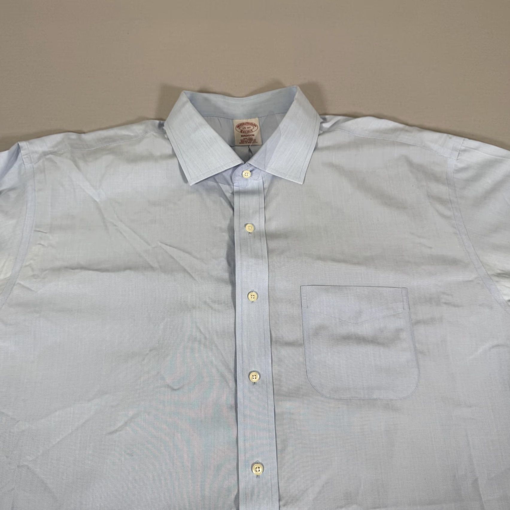 Brooks Brothers Brooks Brothers Shirt 2XL Adult Blue Non-Iron Supima Cotton Button Up Long Sleeve Dress Pocket Classic Business Preppy Mens Size 48R - 3 Thumbnail
