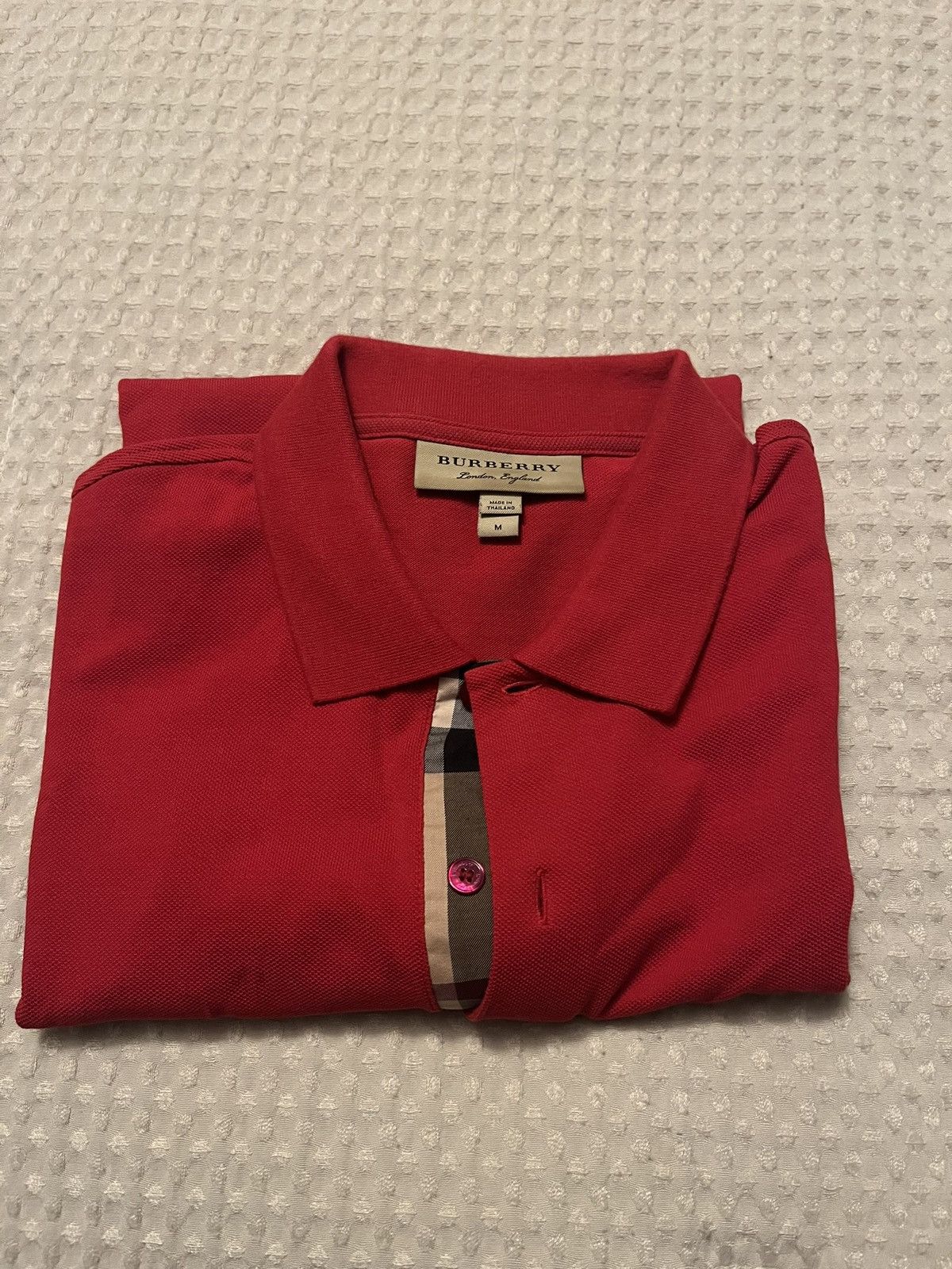 Burberry Burberry knit Red Polo (fits like a S) Size US M / EU 48-50 / 2 - 1 Thumbnail