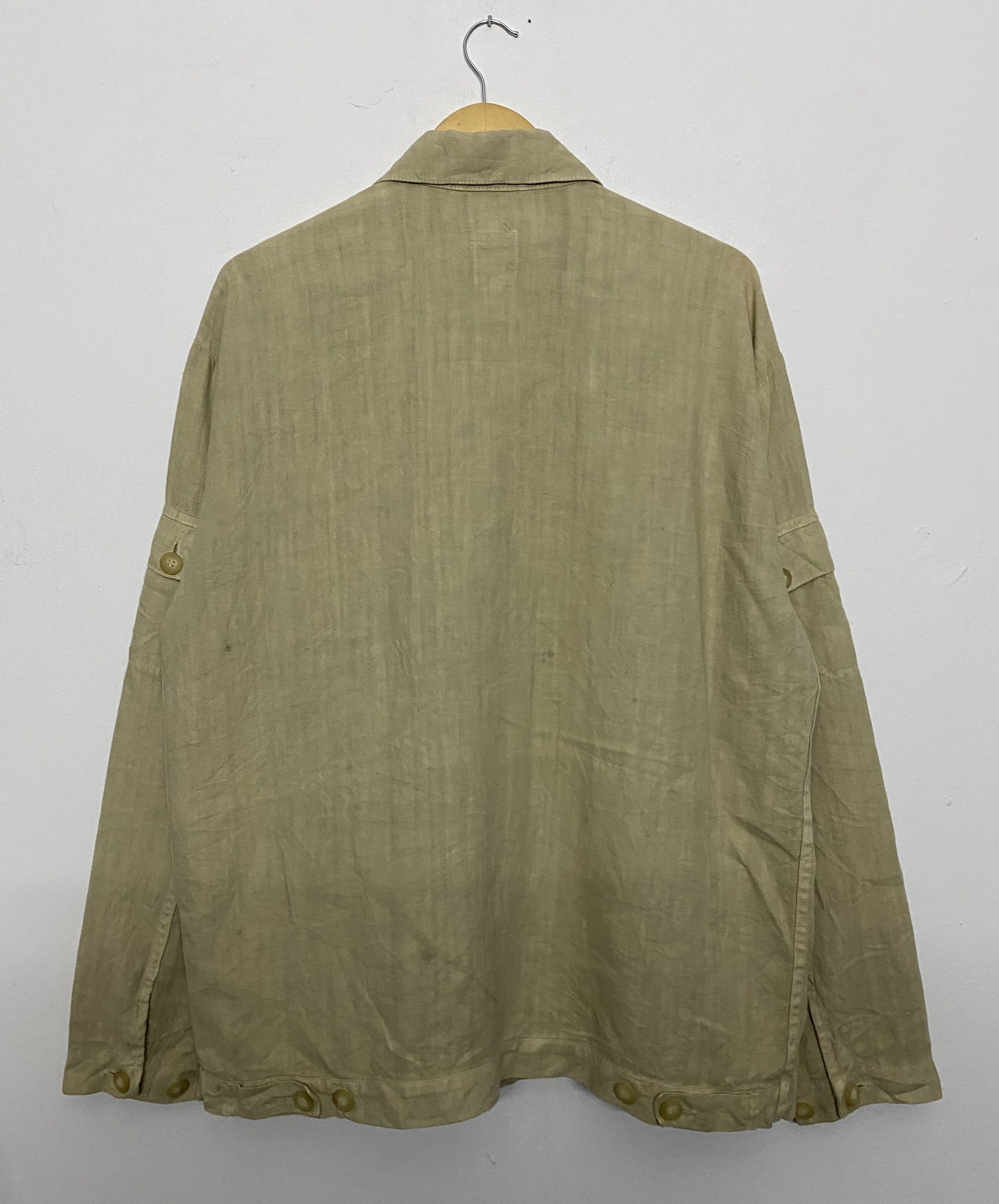 120% Lino 120% Lino Linen Canvas Overshirt Minimalist Jacket Size US S / EU 44-46 / 1 - 2 Thumbnail