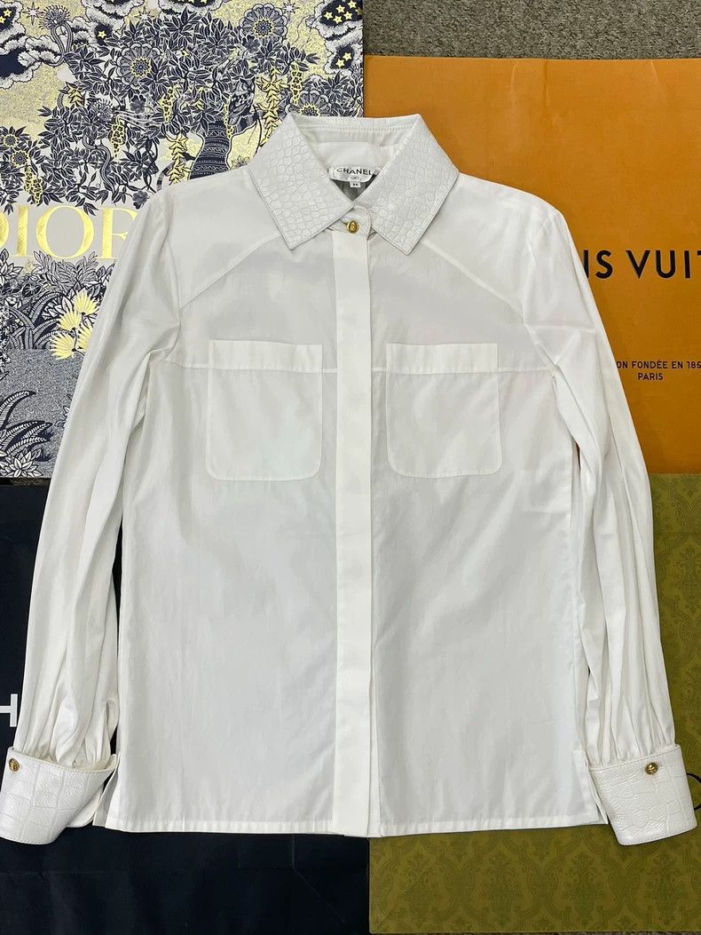 Chanel Chanel Egypt Series White Shirt Size US M / EU 48-50 / 2 - 1 Thumbnail