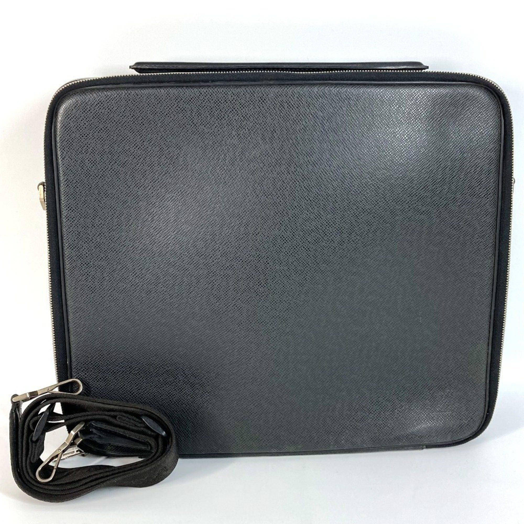Louis Vuitton M30832 Taiga Porto Ordinatur Odessa Computer Case Bag 2Way Shoulder Handbag Leather Women's Ardoise Black