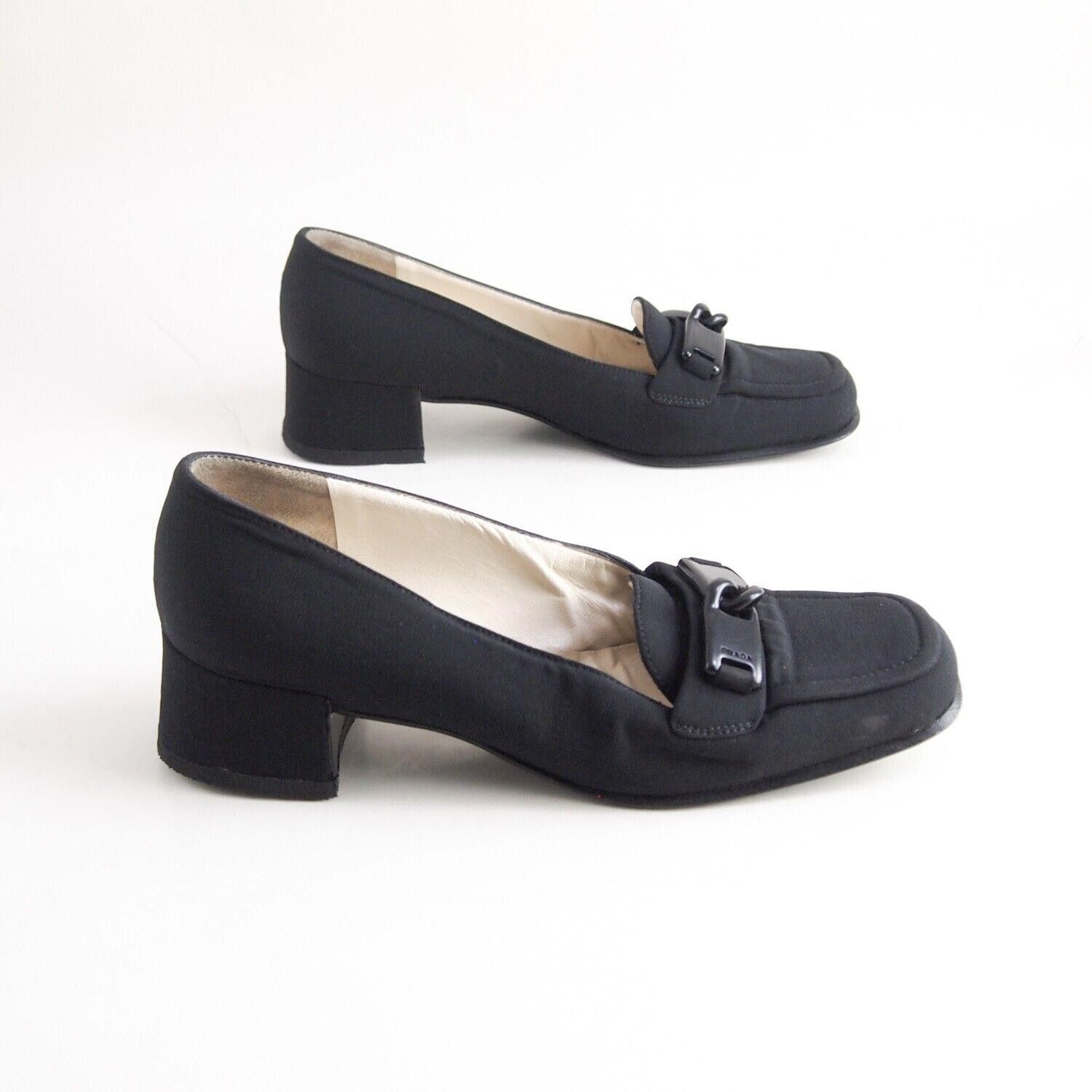 Prada Prada Square Toe Pumps Low Heel Black Suede US 6 EU 36 Size US 6 / IT 36 - 5 Thumbnail