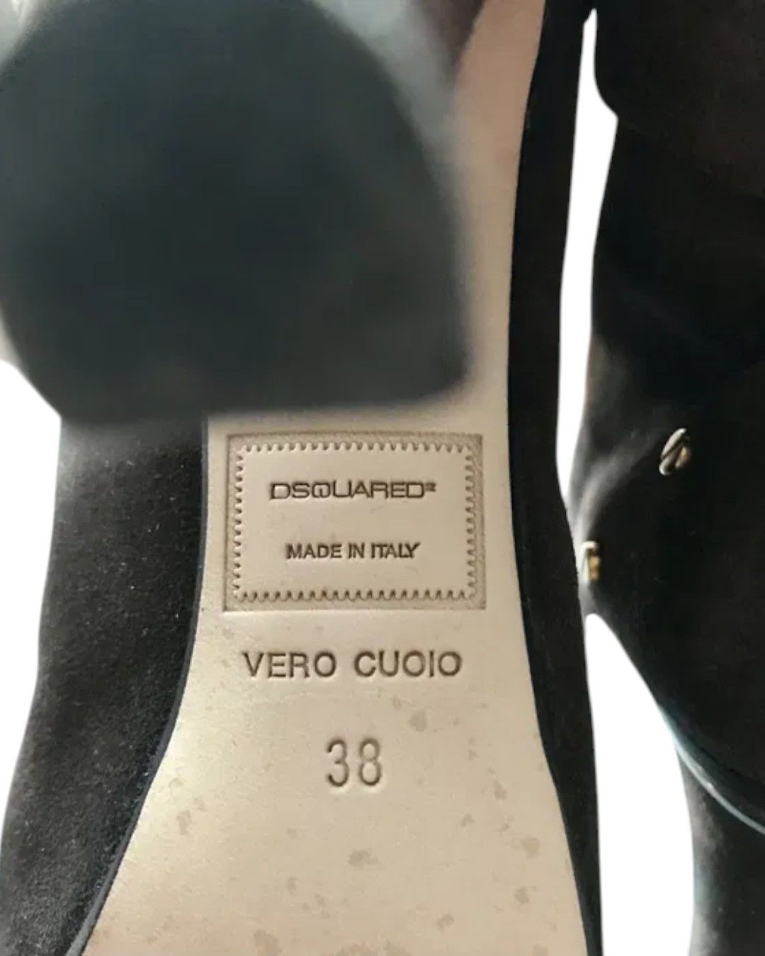 Dsquared2 VELOUR ESPRESSO SHEARLING SUEDE ANKLE BOOTS HEELS Size US 8 / IT 38 - 7 Thumbnail