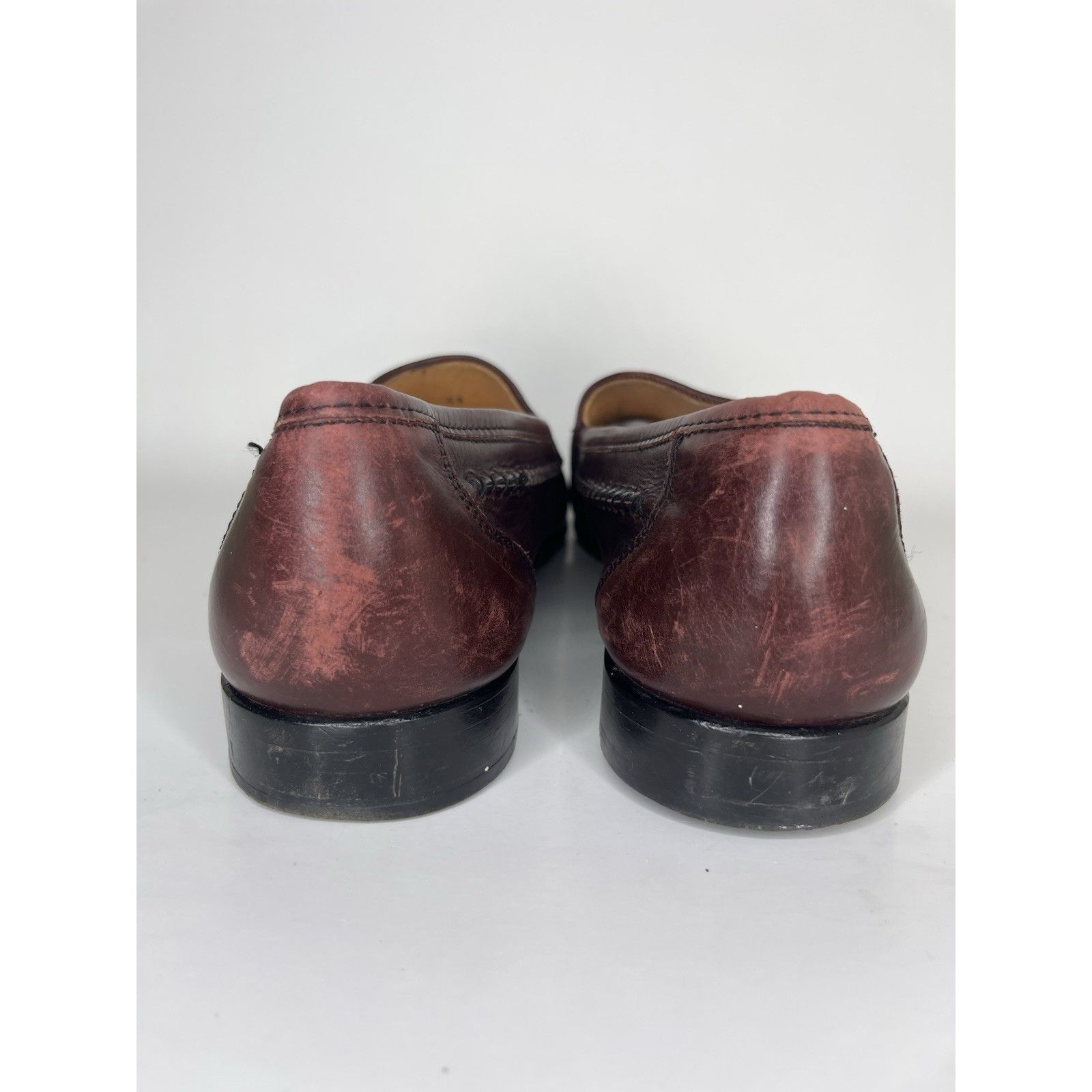 Daniele Fiesoli Daniele Lepori Burgundy Leather Tassel Loafers Dress Shoes M Size US 11 / EU 44 - 12 Thumbnail