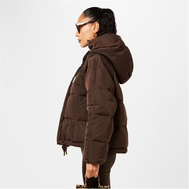 Dolce & Gabbana o1g2r1mq1024 Padded Nylon Logo Tag Jacket in Brown Size M / US 6-8 / IT 42-44 - 4 Thumbnail