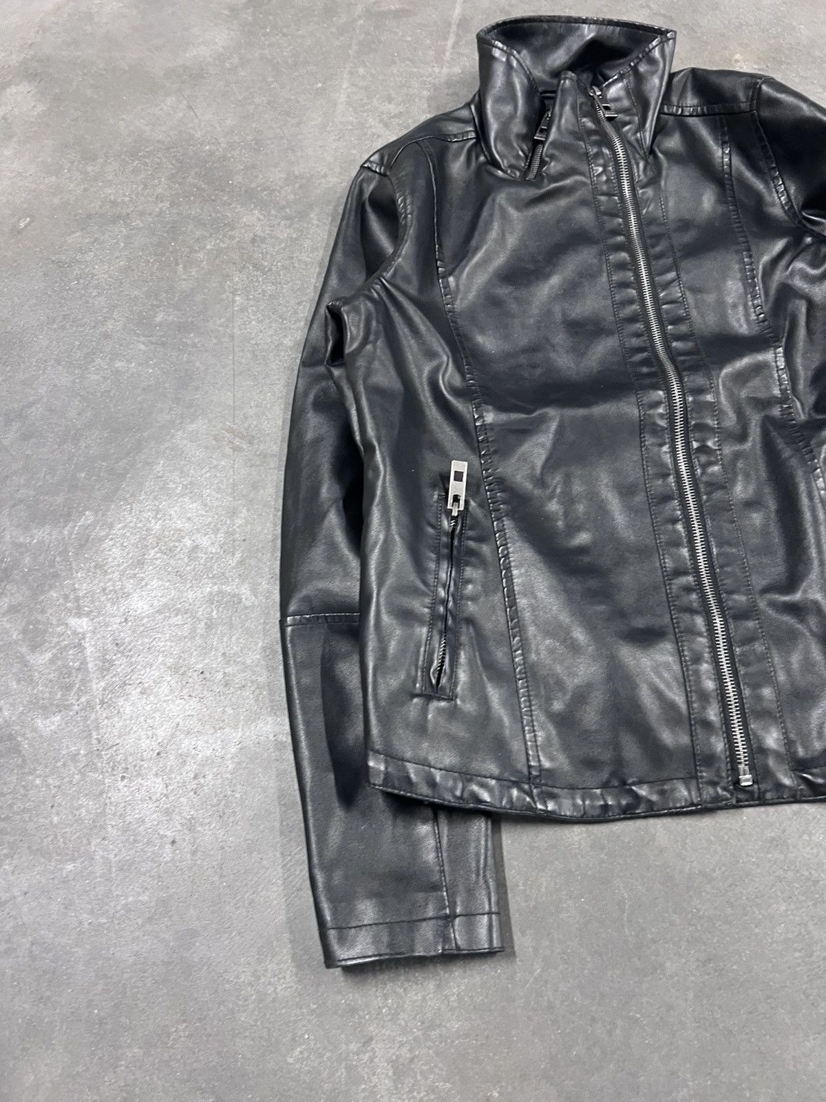 Rick Owens Asymmetrical Double Zip AvantGarde High Neck Japanese Jacket Size S / US 4 / IT 40 - 2 Thumbnail