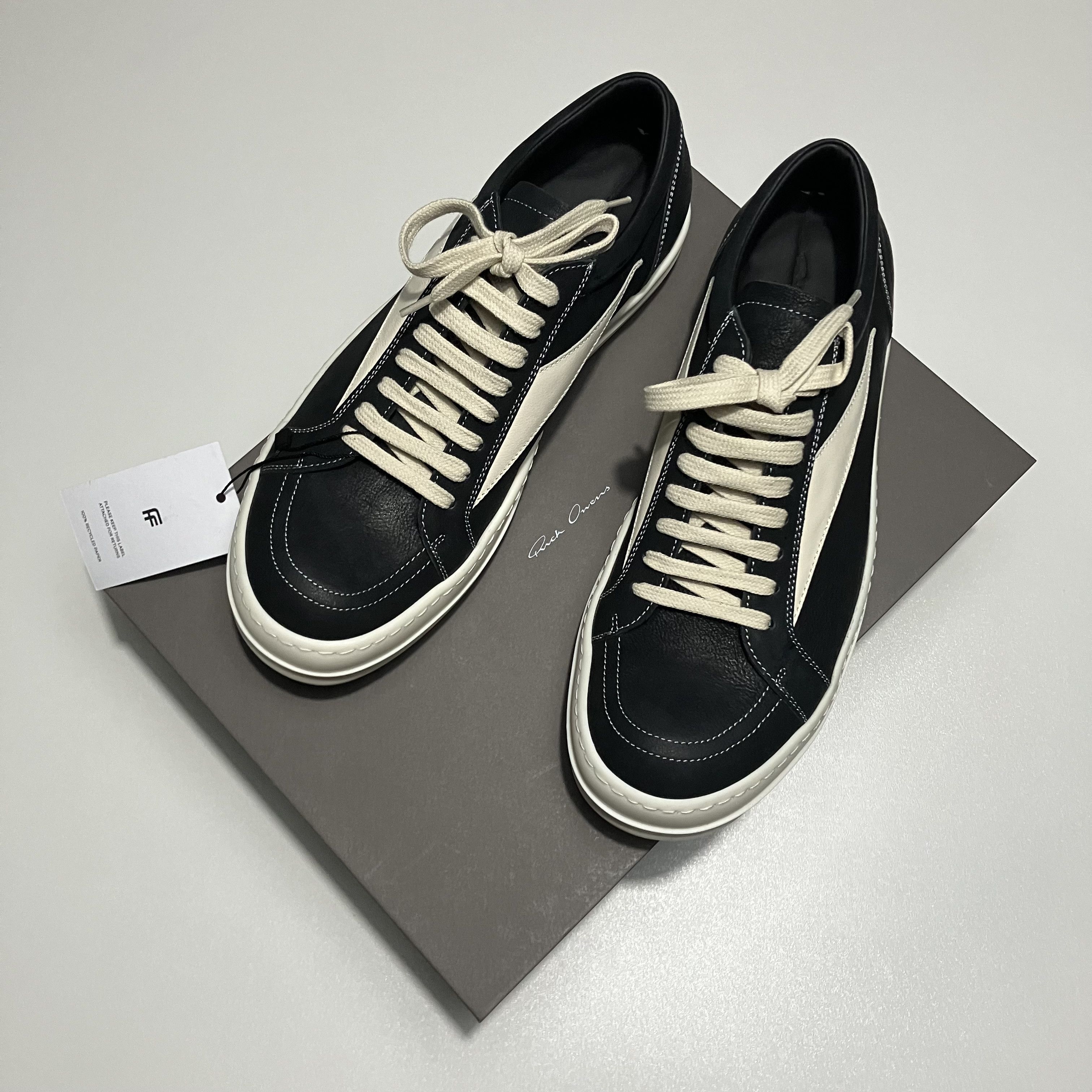 Rick Owens RICK OWENS SS24 LIDO Vintage Sneaks Black Waxy