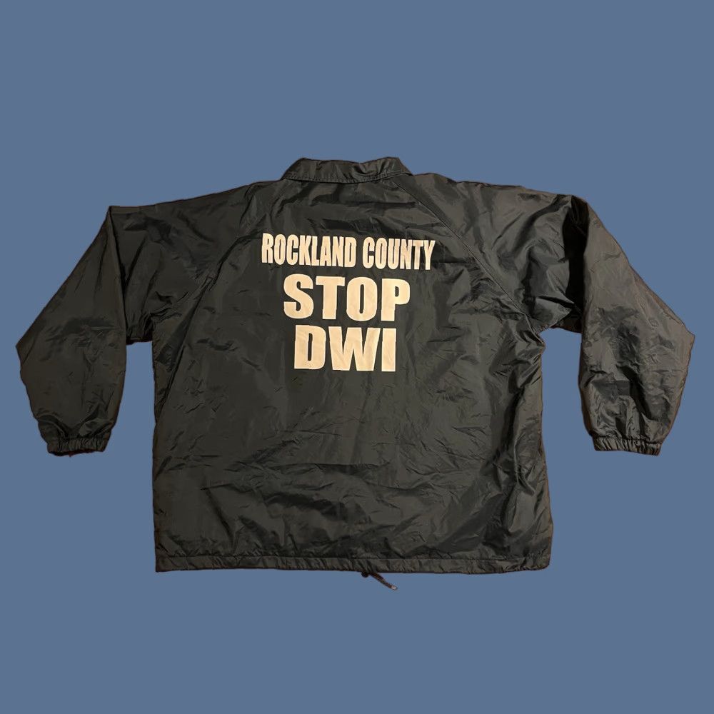 Vintage VINTAGE Rockland County Stop DWI Jacket Men’s 2XL Black 80s Size US XXL / EU 58 / 5 - 1 Thumbnail