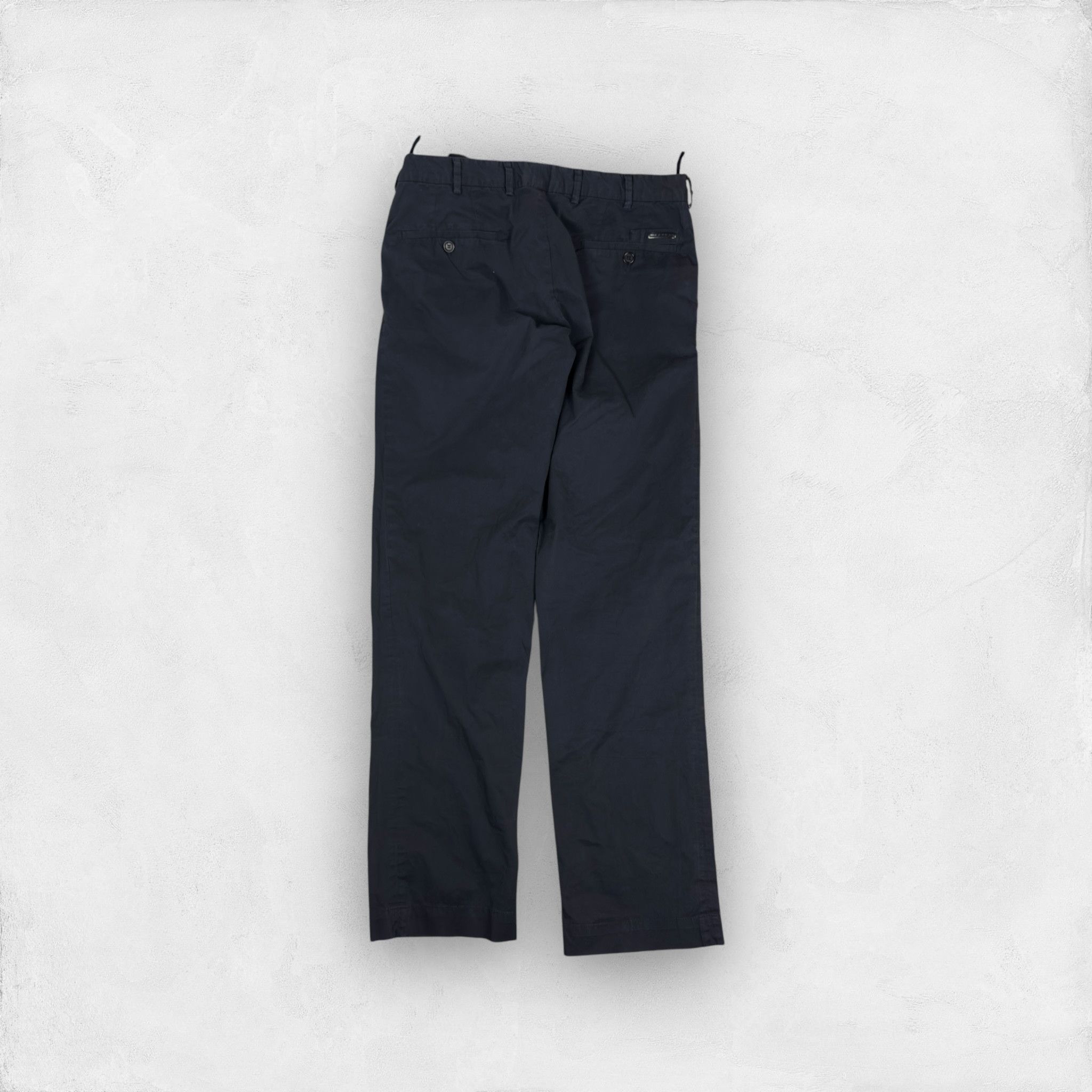 Designer × Prada Prada Milano Men's Blue Cotton Straight Leg Dress Pants 46 Size US 32 / EU 48 - 4 Thumbnail