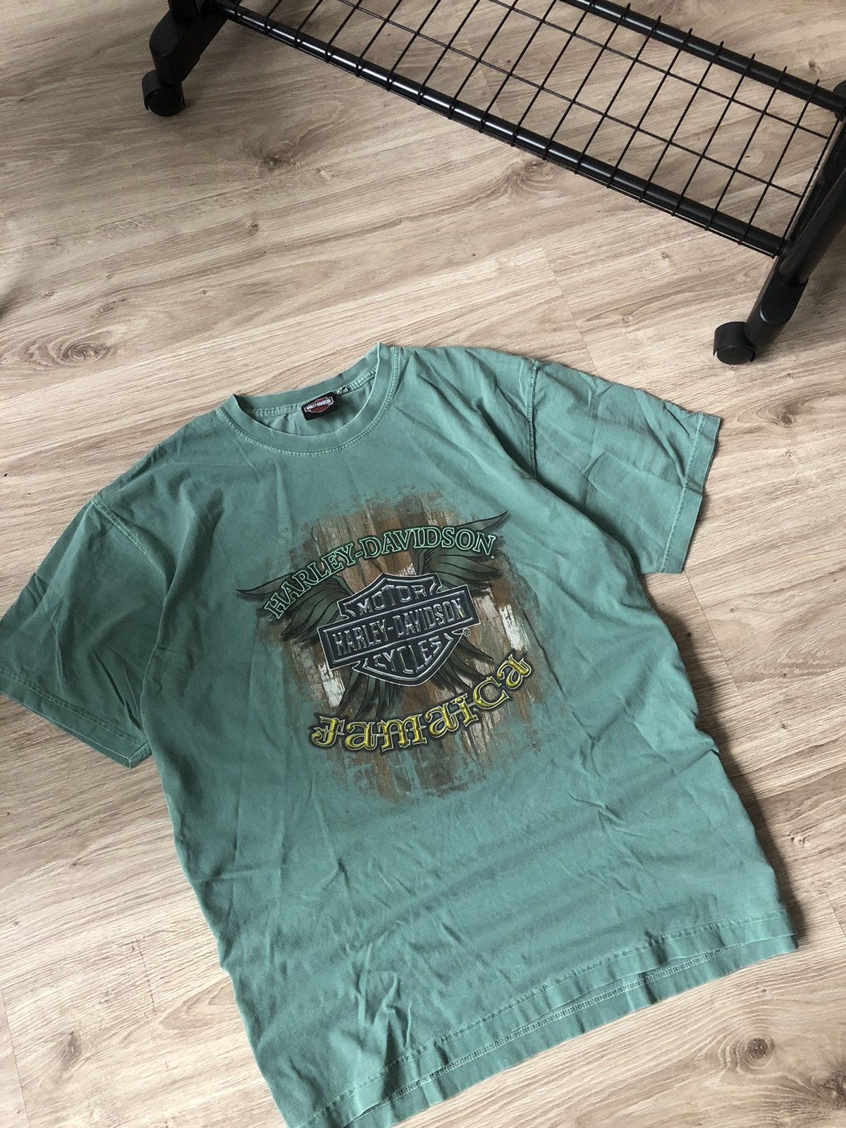 Vintage Vintage Harley Davidson Jamaica Pirates Motorcycle T Shirt Size US XL / EU 56 / 4 - 3 Thumbnail