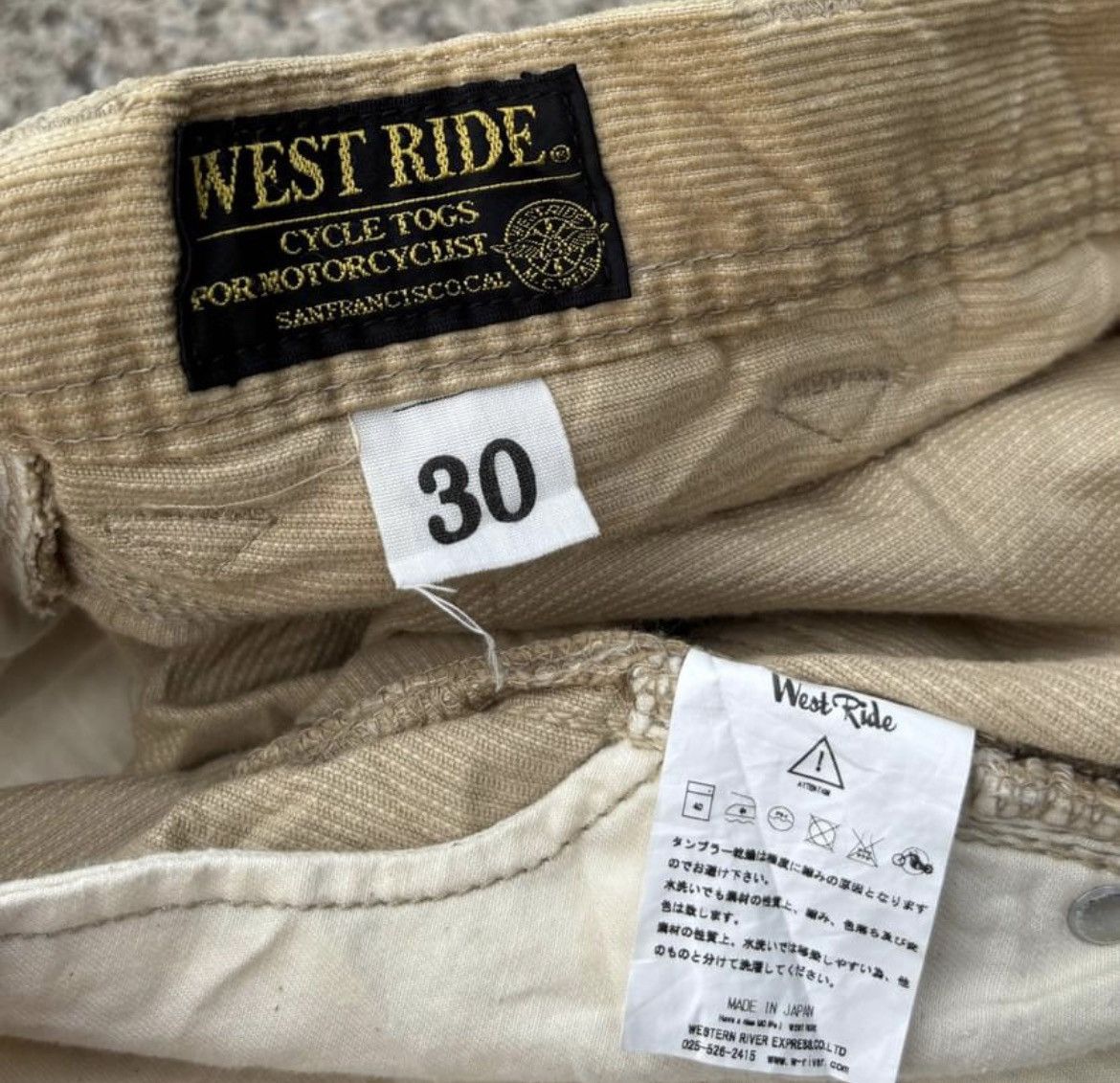 WEST RIDE West ride cycletogs corduroy pant Size US 31 - 8 Thumbnail