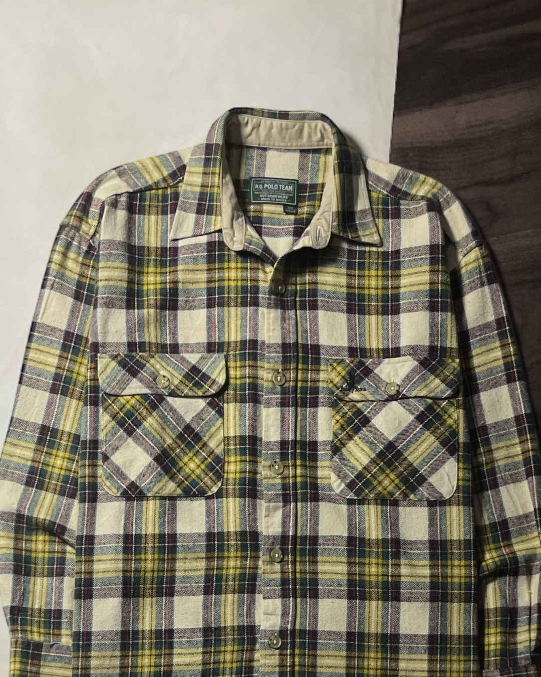 Polo Ralph Lauren Heavy Flannel Shirt R.Q POLO TEAM Size M fit XL Size US XL / EU 56 / 4 - 2 Thumbnail