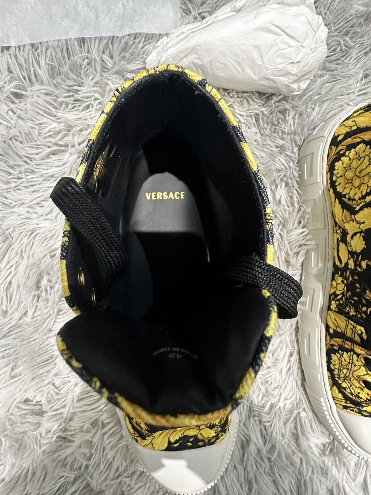 Versace Versace Canvas High “Barocco print” sneakers Size US 9 / EU 42 - 6 Thumbnail