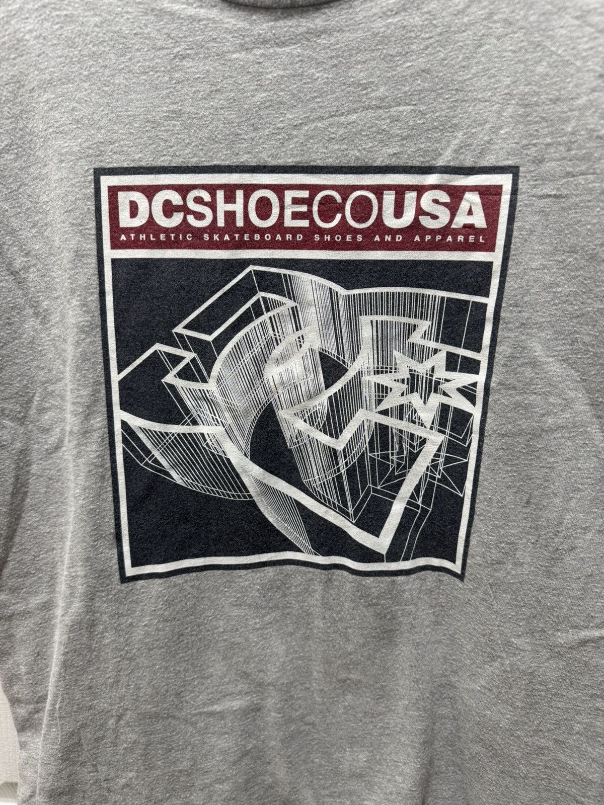 DC DC Vintage 3D Logo AutoCAD Grey Skateboarding Shirt Size US S / EU 44-46 / 1 - 2 Thumbnail