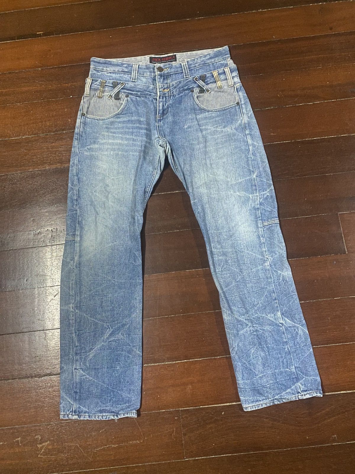 Japanese Brand Rare Jack Serika Double Waist Punk Style Japan Jeans Size US 34 / EU 50 - 1 Thumbnail