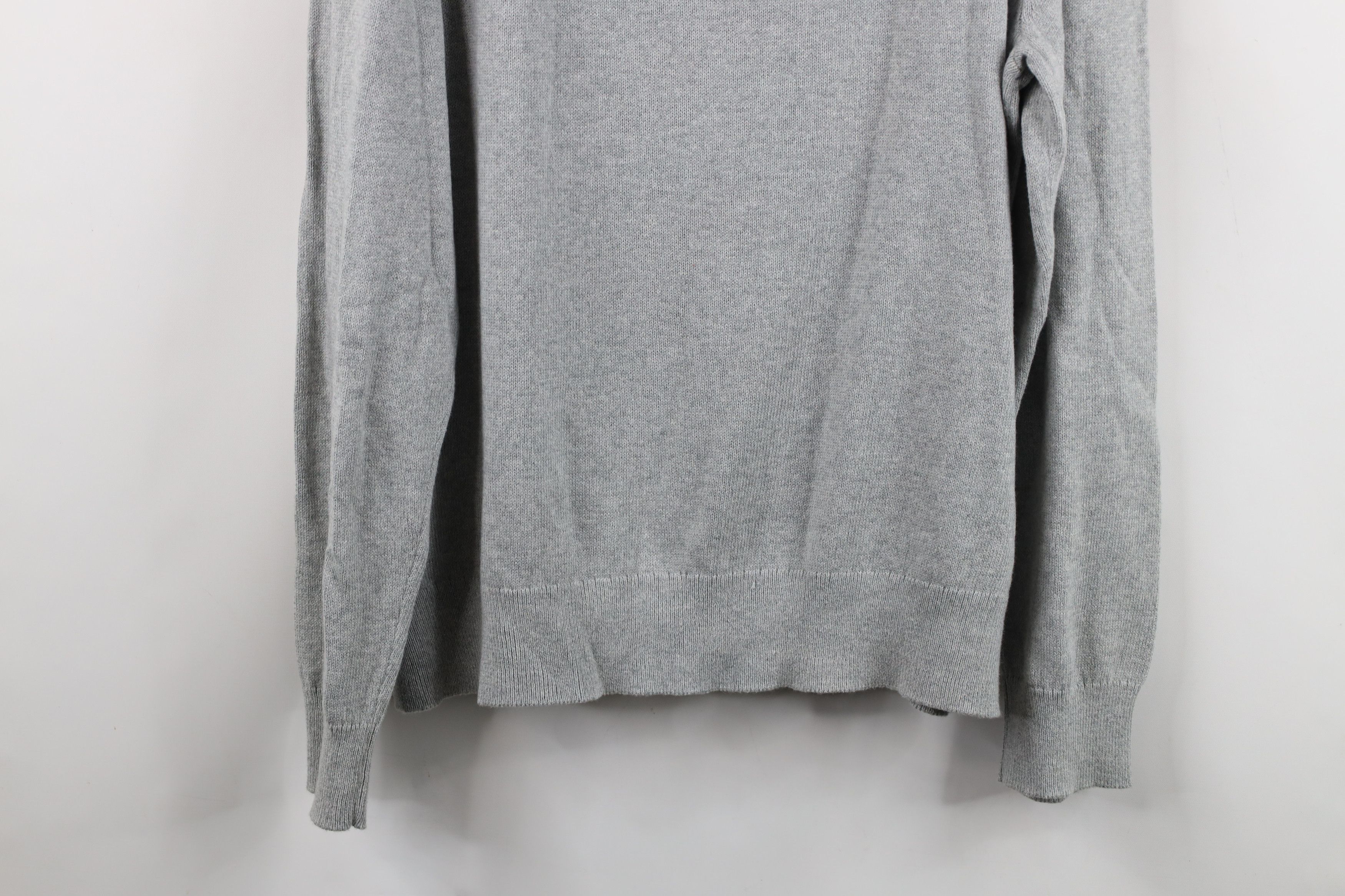 J.Crew New J Crew Cotton Ribbed Knit Half Zip Pullover Sweater Gray Size US XXL / EU 58 / 5 - 13 Thumbnail