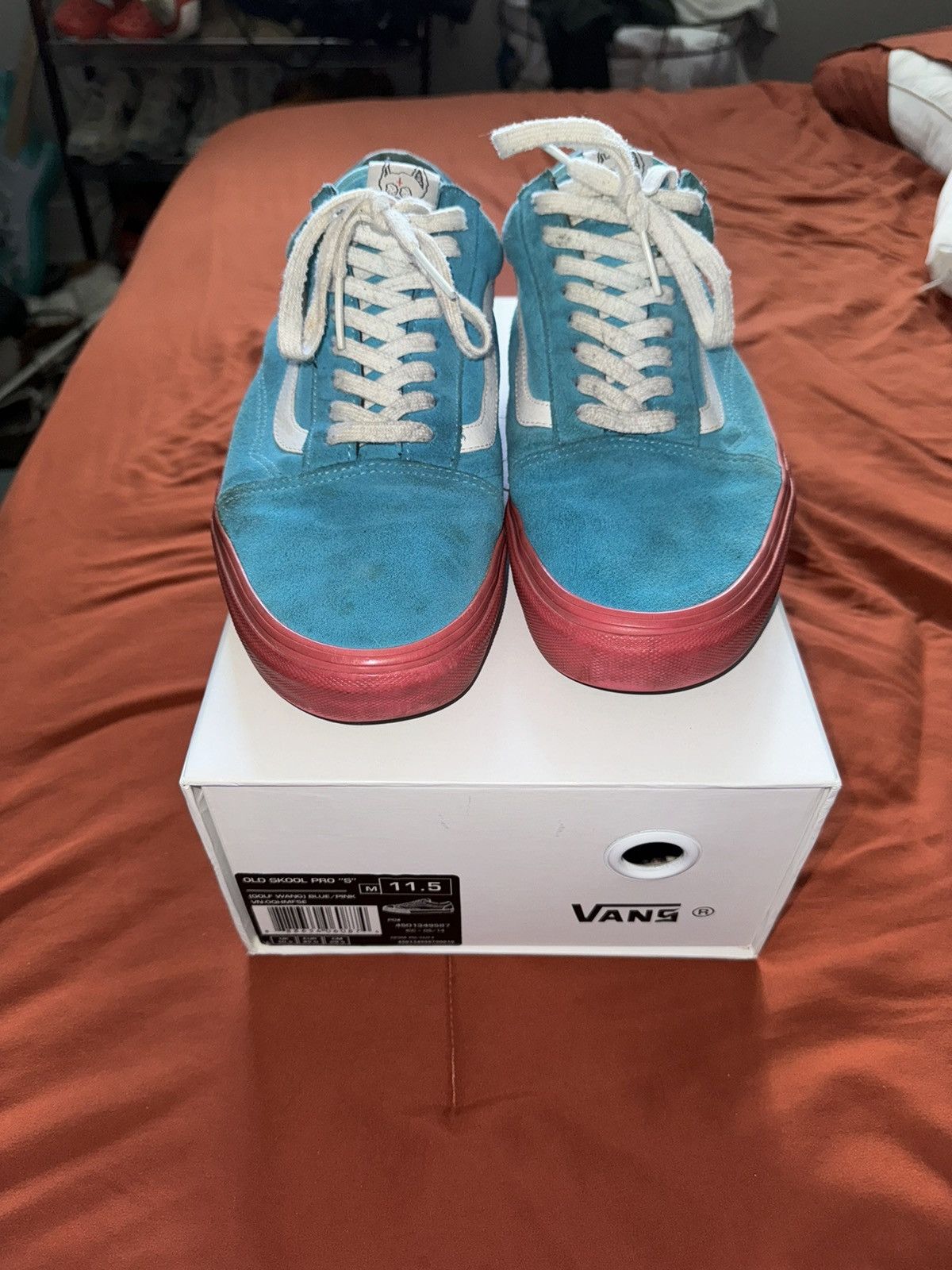 image of Golf Wang X Vans Syndicate Old Skool Shoes in Blue, Men's (Size 11.5)