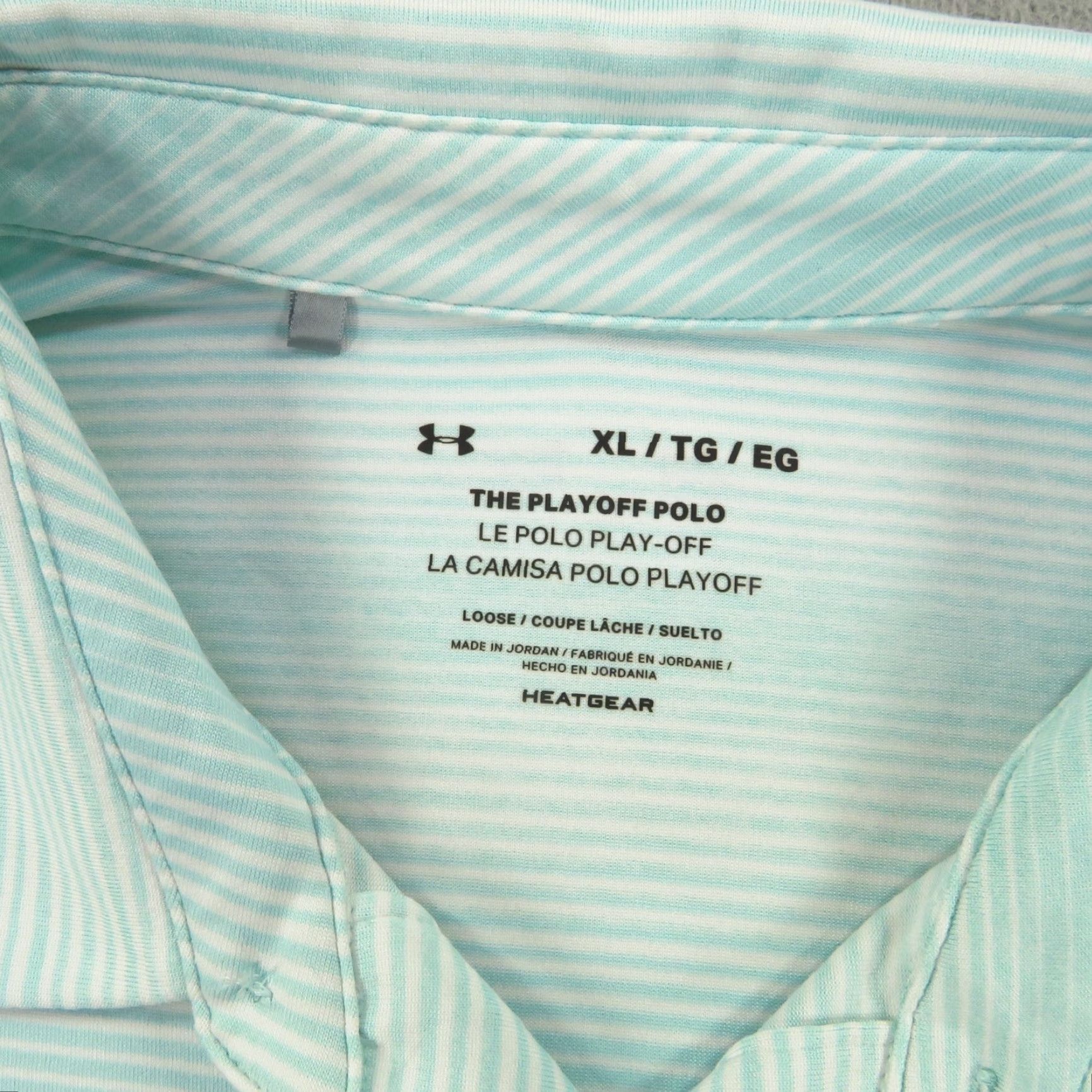 Under Armour Under Armour Polo XL Loose Fit The Playoff Shirt Print Golf Mens Mint Green UPF Size US XL / EU 56 / 4 - 5 Thumbnail