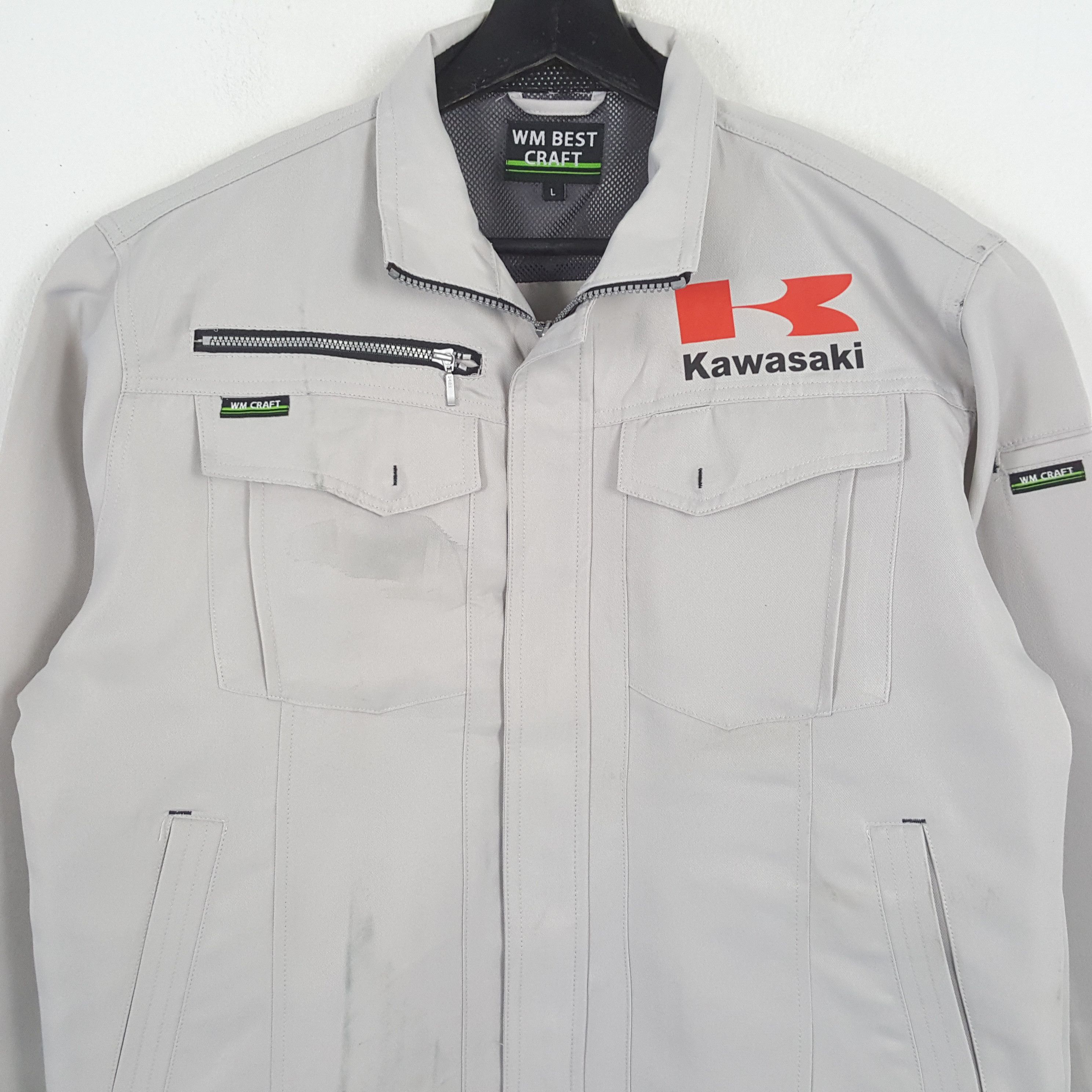 Japanese Brand × Vintage KAWASAKI Japanese Motorcycle Brand Custom Art Jacket Size US M / EU 48-50 / 2 - 4 Thumbnail