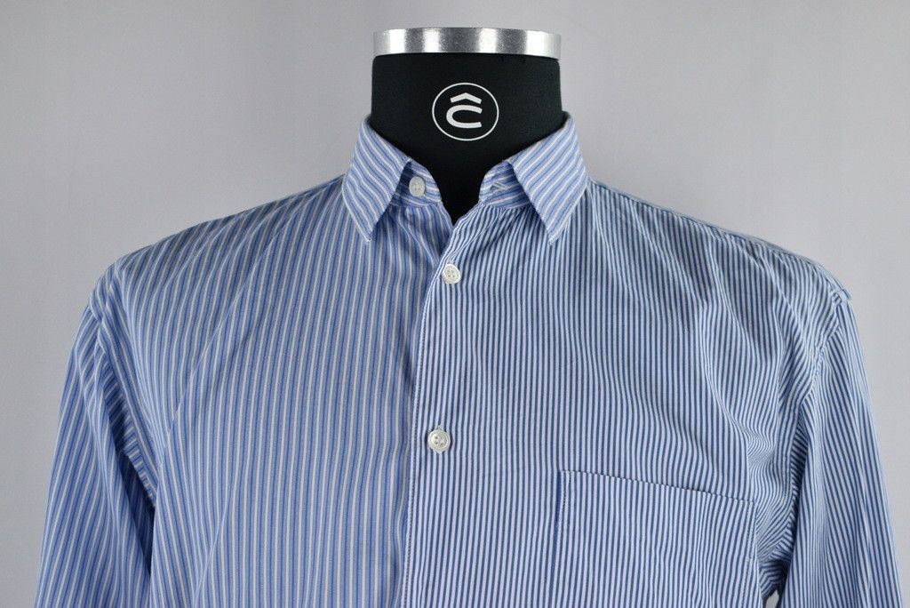 Comme des Garcons SHIRT [L] Striped Patchwork Shirt (SS09) Size US L / EU 52-54 / 3 - 11 Thumbnail