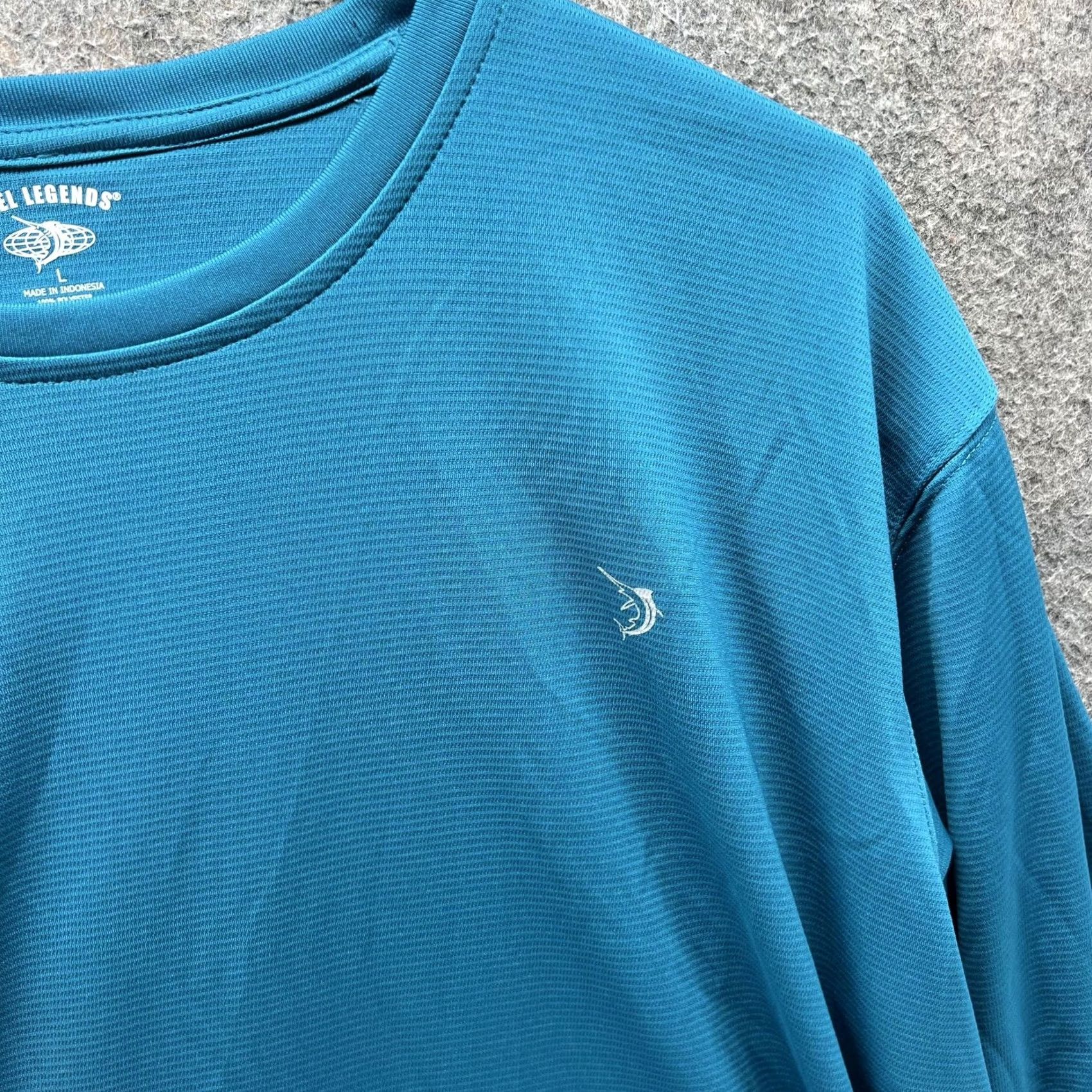 Vintage Reel Legends Shirt Mens Large Blue Long Sleeve Performance Fishing Tee Crewneck Size US L / EU 52-54 / 3 - 7 Thumbnail
