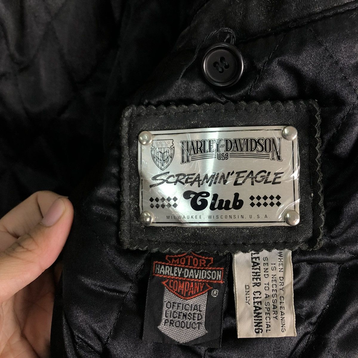 Harley Davidson 🔥VINTAGE LEATHER JACKET HARLEY DAVIDSON SCREAMING EAGLE USA Size US M / EU 48-50 / 2 - 15 Thumbnail