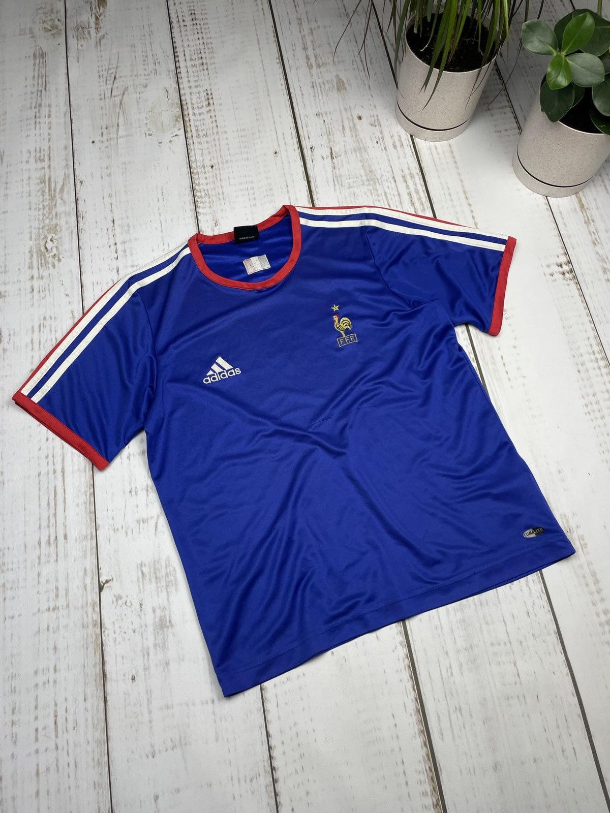Adidas Soccer Jersey France Adidas Vintage Size US M / EU 48-50 / 2 - 2 Thumbnail