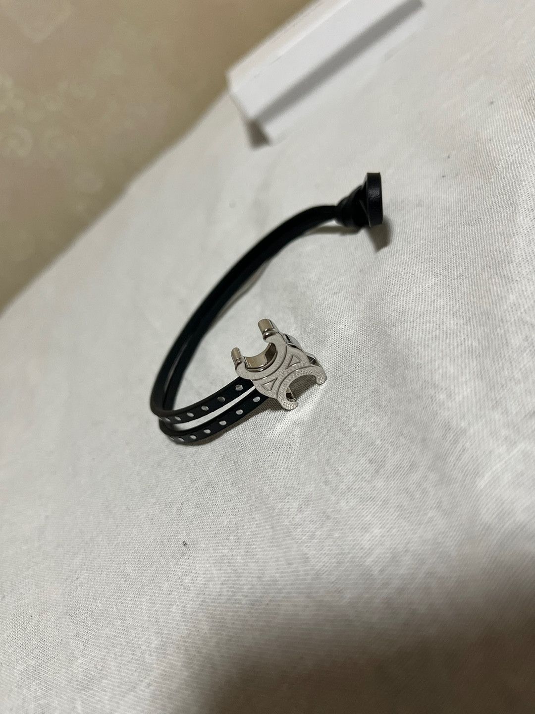 Celine CELINE Triomphe Stud Bracelet / Black Size ONE SIZE - 4 Thumbnail