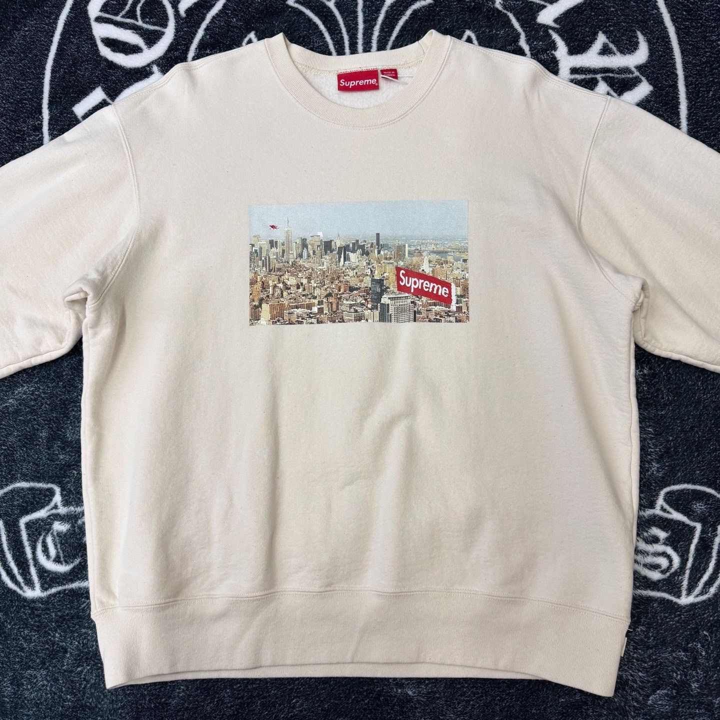 Supreme Supreme Linen White Hoodie l Men Size US L / EU 52-54 / 3 - 1 Thumbnail