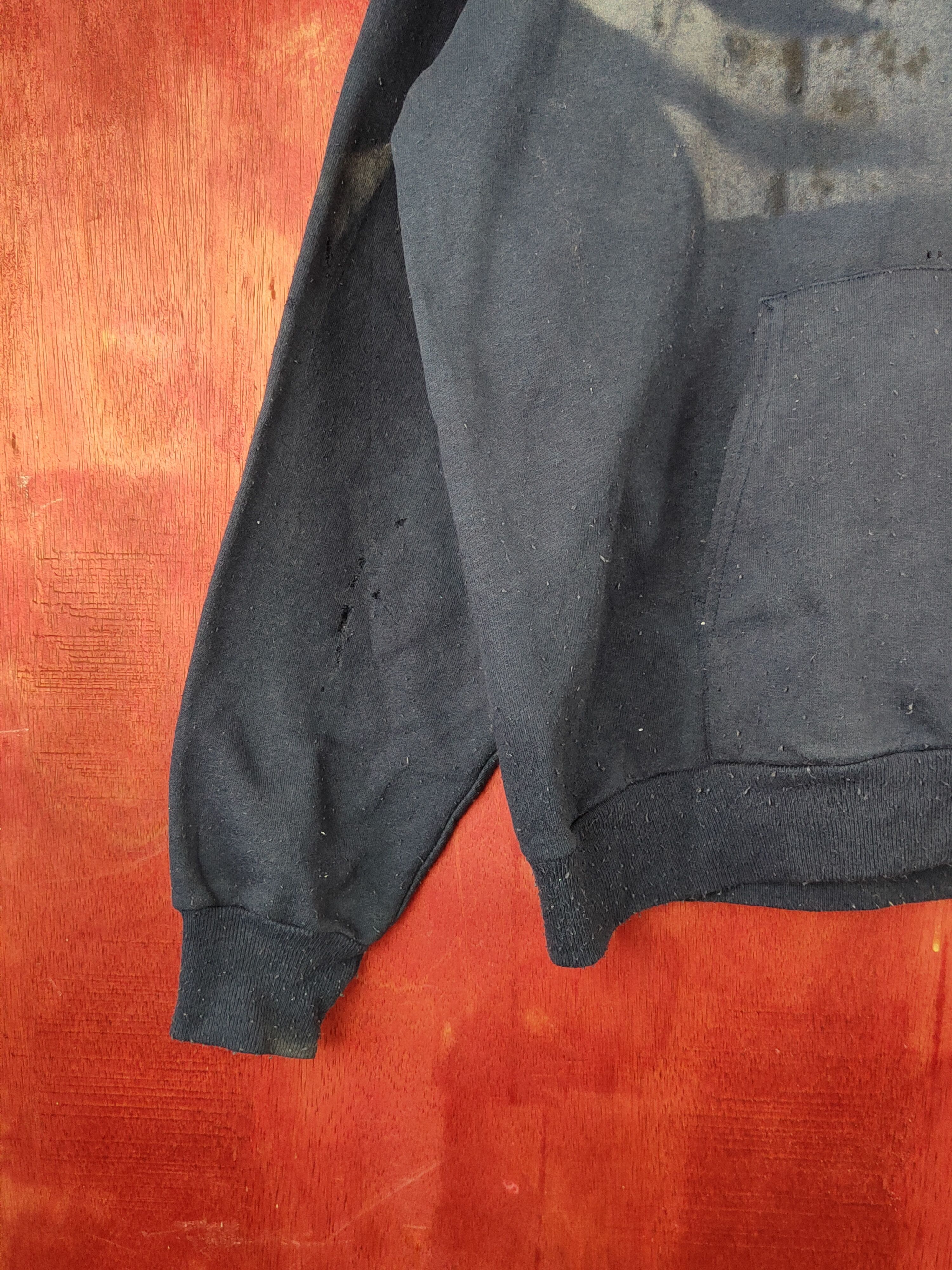 Vintage vintage Dark Blue Faded Hoodie Sweatshirts #S1864 Size US XL / EU 56 / 4 - 6 Thumbnail