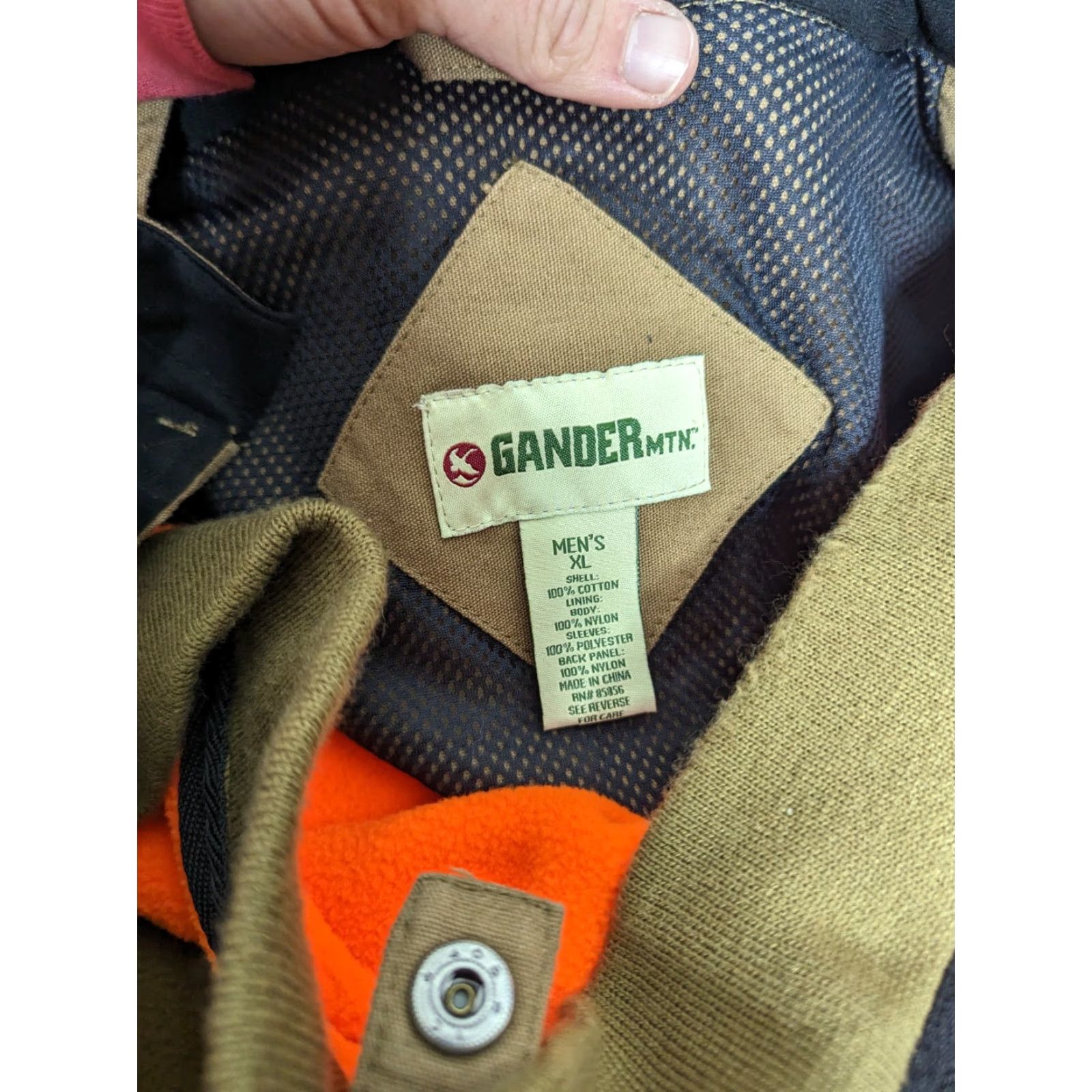 Vintage VINTAGE Gander Mountain Men's XL Canvas 4-in-1 Hunting Coat/Vest/Jacket Fleece Lined 3-in-1 Jacket Camouflage Waterproof Zip Pockets Brown Size US XL / EU 56 / 4 - 6 Thumbnail