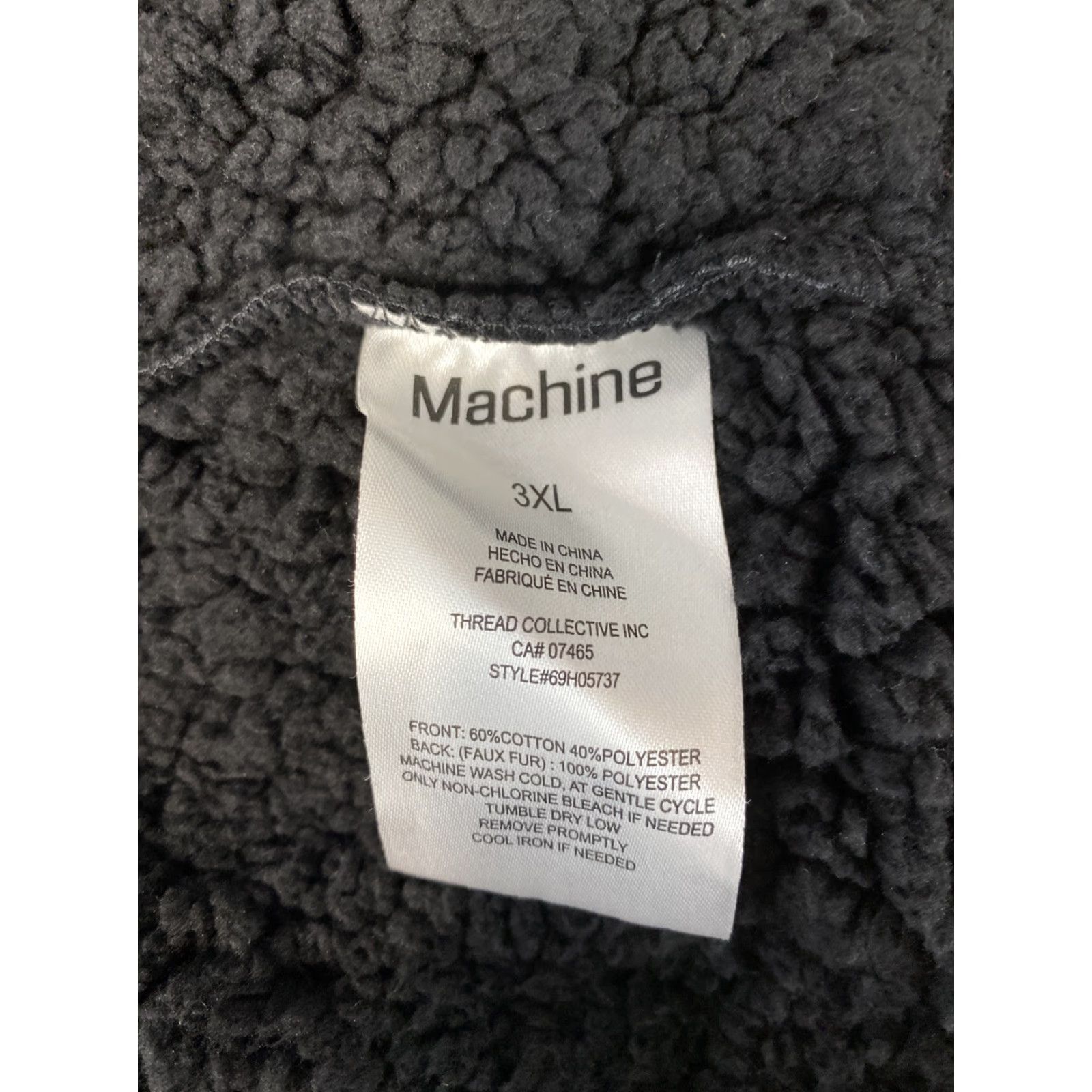 Vintage Machine Custom Co. Hooded Jacket Men’s 3XL Black Gray Fur Lined 3-in-1 Winter Travel Casual Size US XXL / EU 58 / 5 - 6 Thumbnail