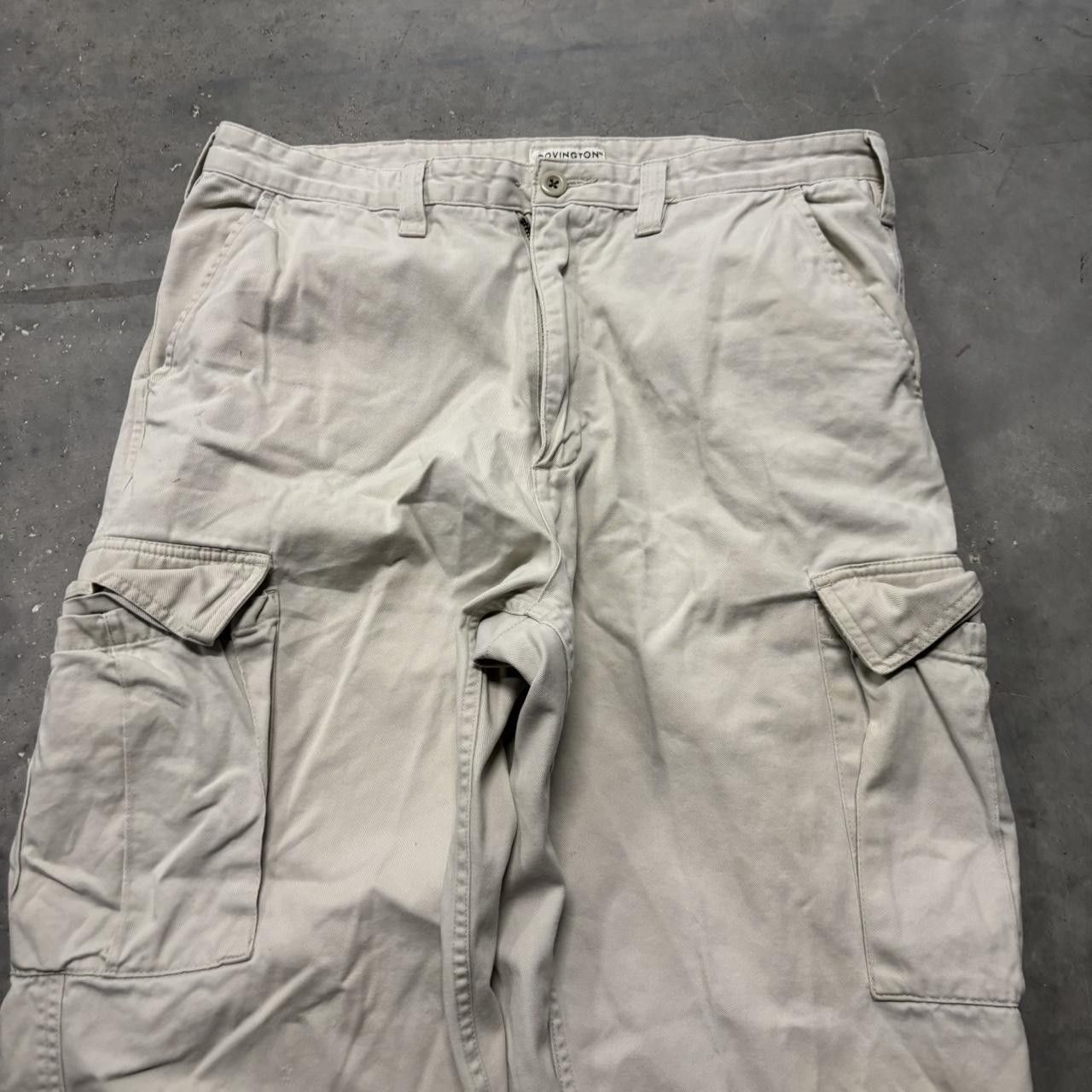 Japanese Brand × Vintage Crazy Vintage Y2K/2000s Baggy White Streetwear Skater Cargo Pants! Size US 34 / EU 50 - 5 Thumbnail