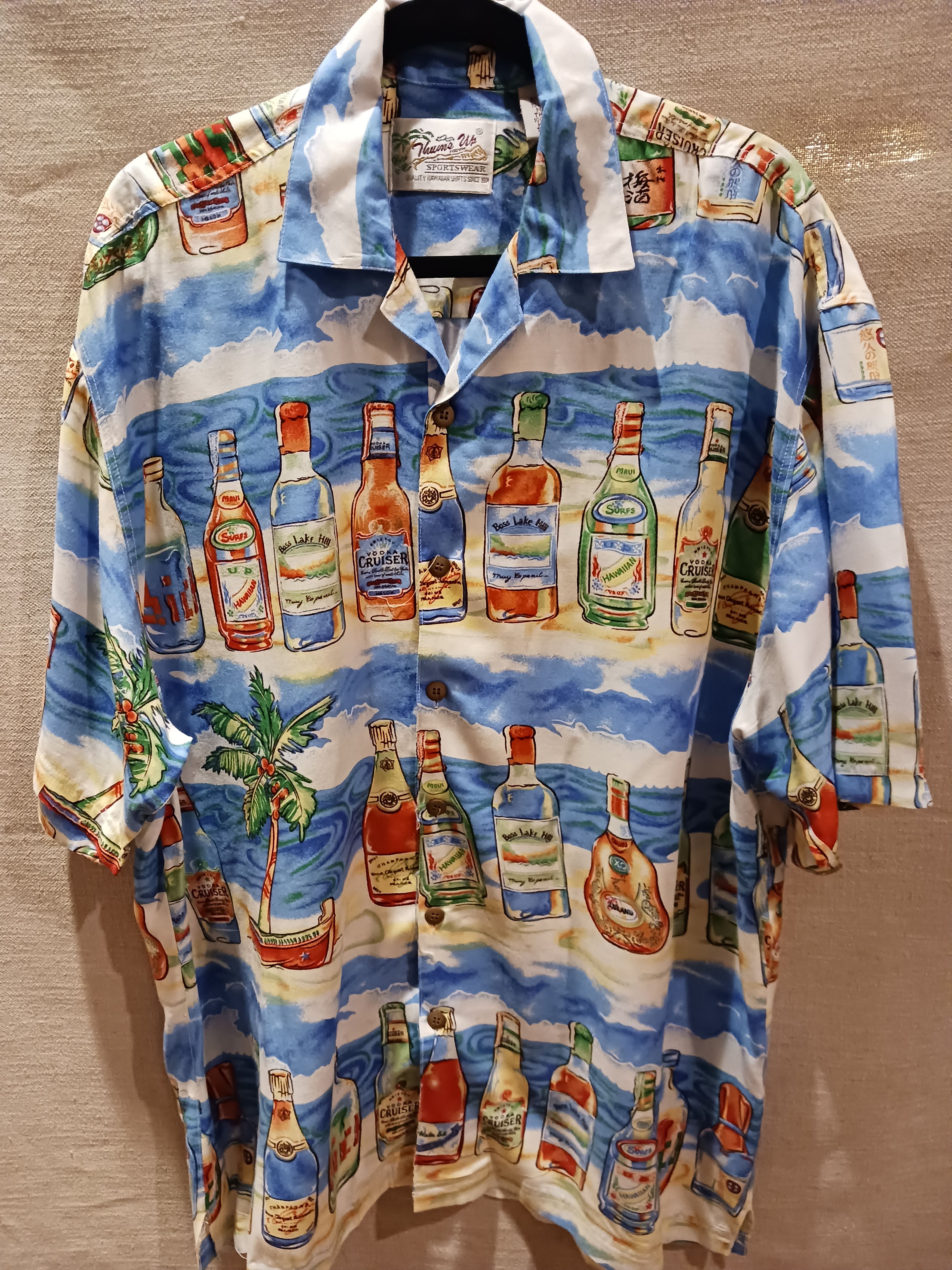 Other Vintage 80's Thumbs Up Sportswear Short Sleeve Hawiian Shirt Size US XL / EU 56 / 4 - 1 Thumbnail