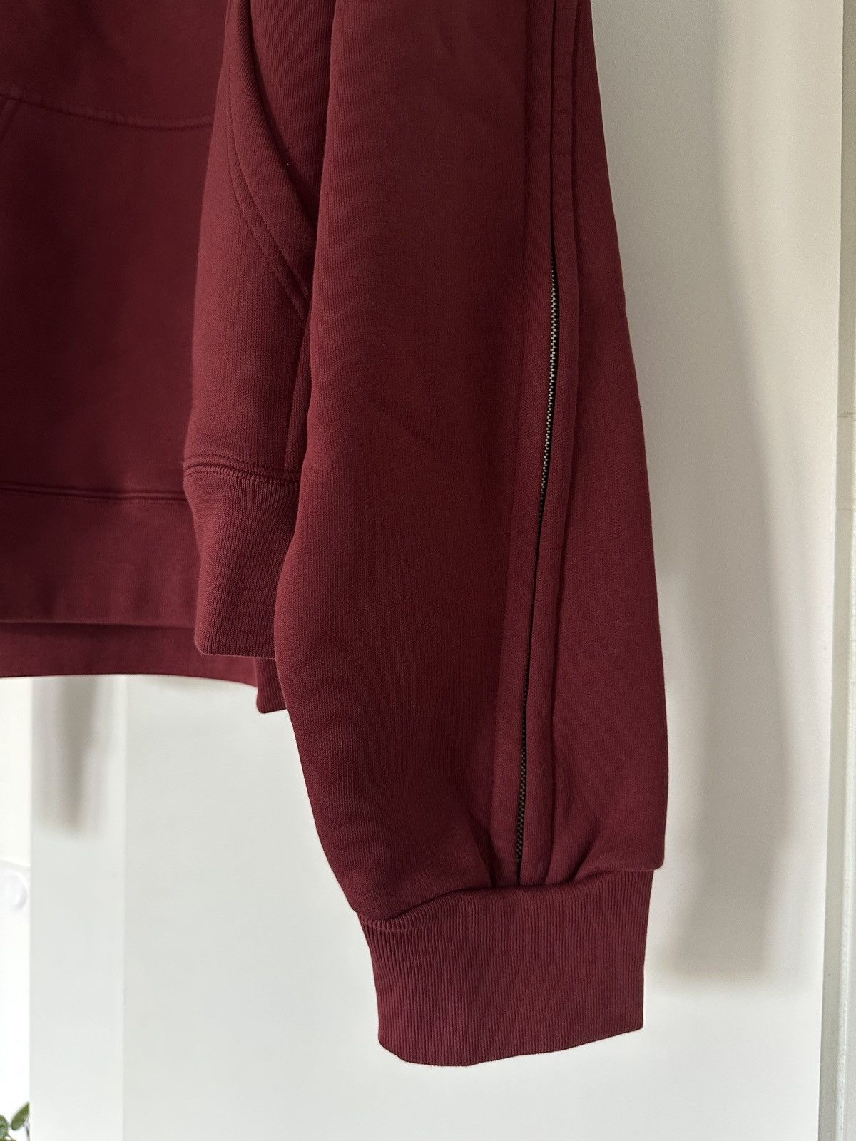 Mugler Mugler burgundy relaxed fit organic cotton fleece hoodie Size US M / EU 48-50 / 2 - 5 Thumbnail