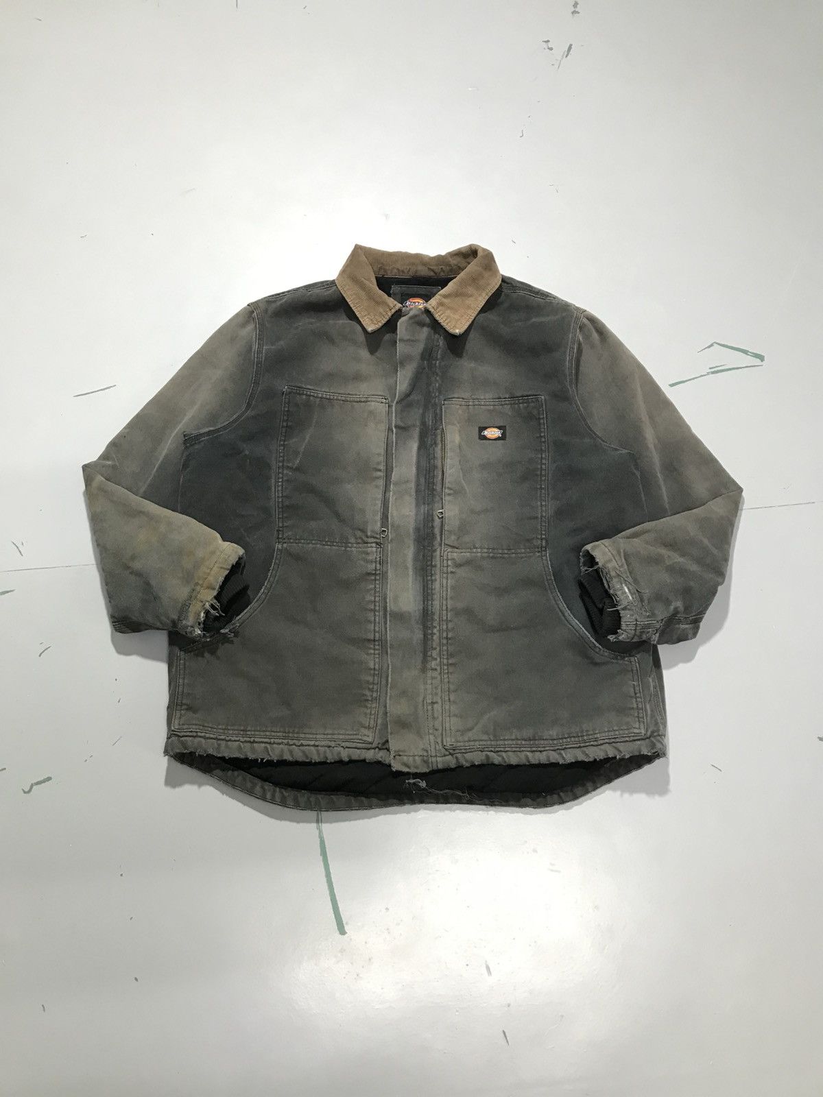 Dickies Vintage dickies damaged sun fade denim jacket Size US L / EU 52-54 / 3 - 1 Thumbnail