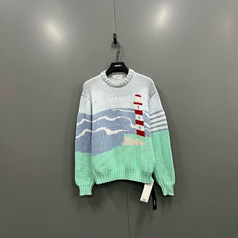 Thom Browne Thom Browne Lighthouse Print Sweater - dmc Size US S / EU 44-46 / 1 - 1 Thumbnail
