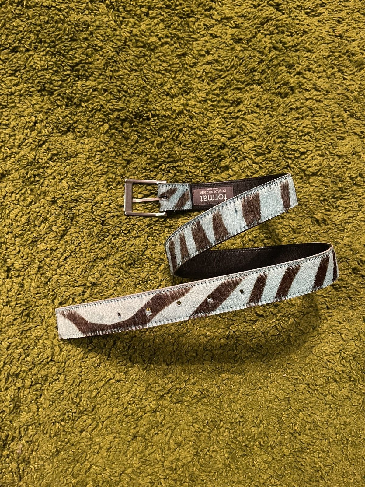 Cowboy Equipment × Vintage Western Cowboy style Y2K vintage real fur leather belt Size 32 - 1 Thumbnail