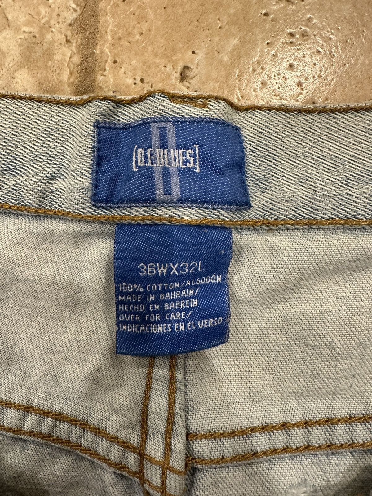 Vintage Vintage B.E. Blue Light Wash Distressed Trashed Denim Jeans Size US 36 / EU 52 - 8 Thumbnail