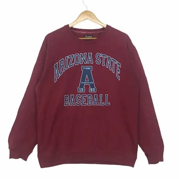 MLB × Vintage Vtg PANHARD Arizona State Baseball Sweatshirt Spell Out Size US XL / EU 56 / 4 - 1 Thumbnail