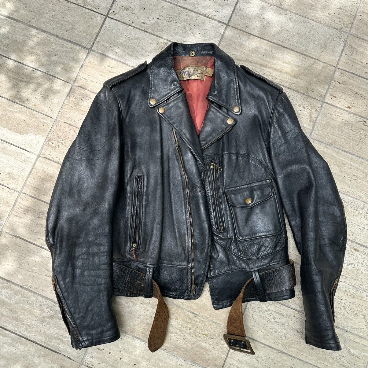 Buco Original Vintage 50s Hercules D Pocket Motorcycle Horsehide Size US M / EU 48-50 / 2 - 1 Thumbnail